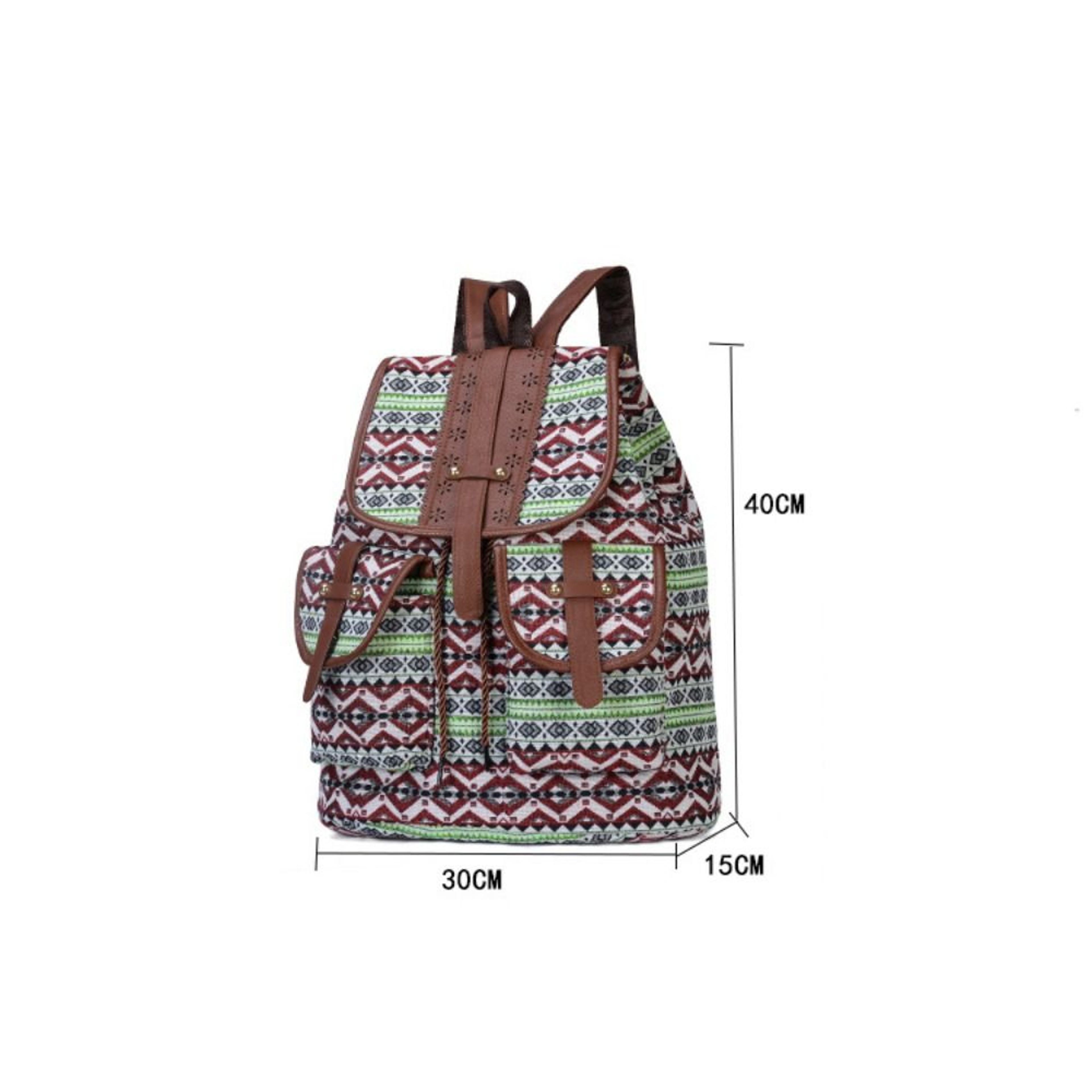 Ethnic Style Canvas Travel Backpack for Students – view 6