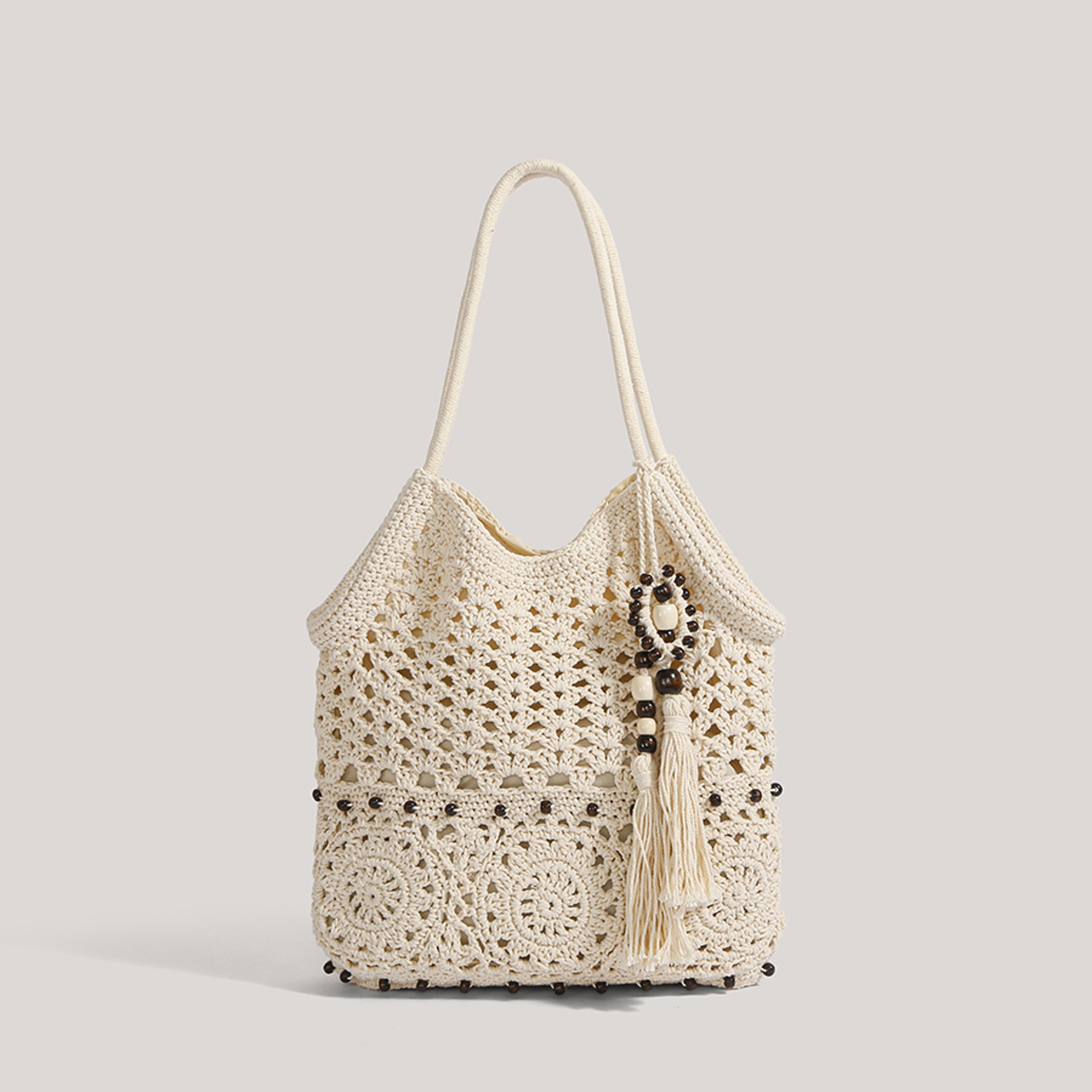 Handcrafted Cotton Crochet Beach Tote – view 8