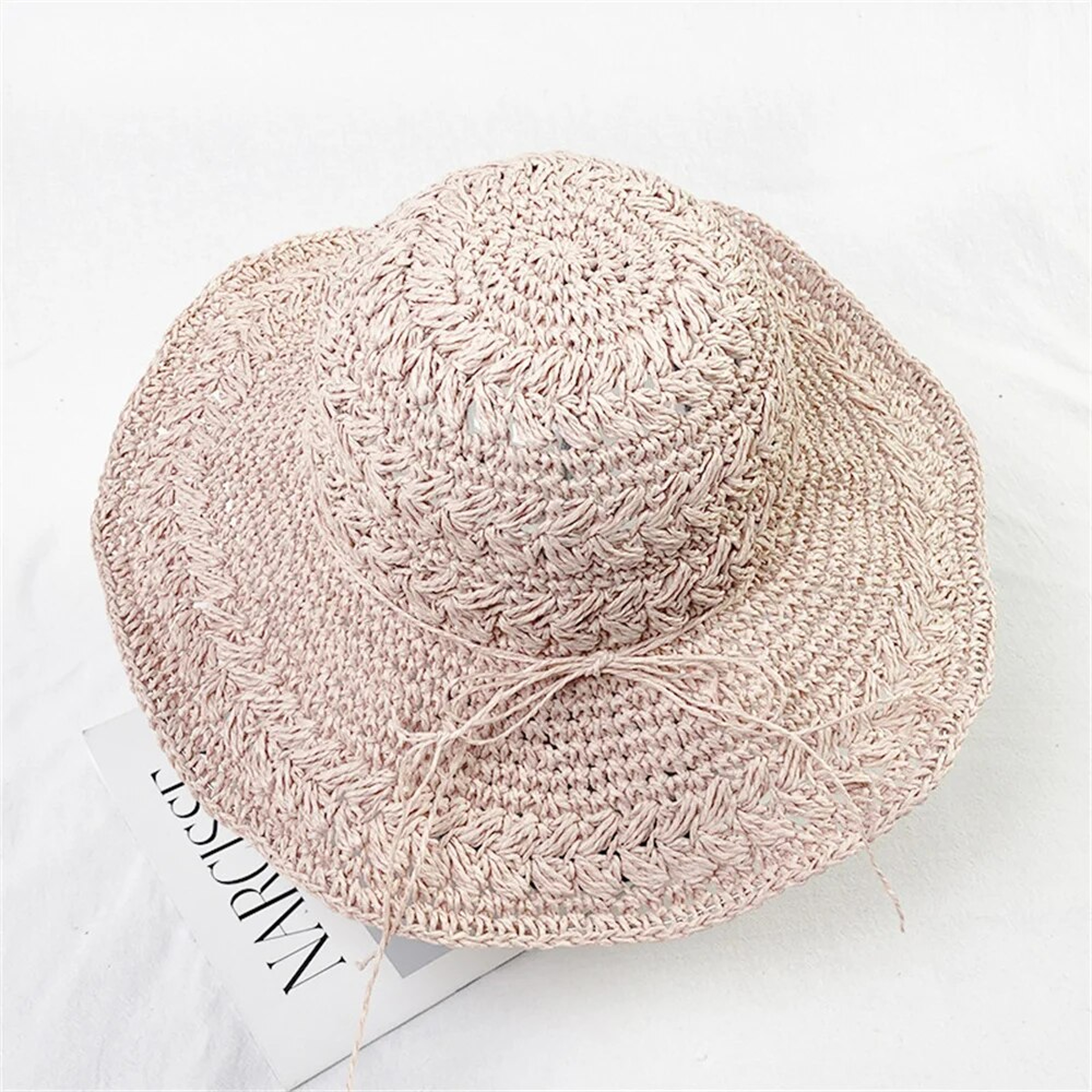 Oversized Wide Brim Straw Sun Hat for Women with Elegant Bowknot – view 7