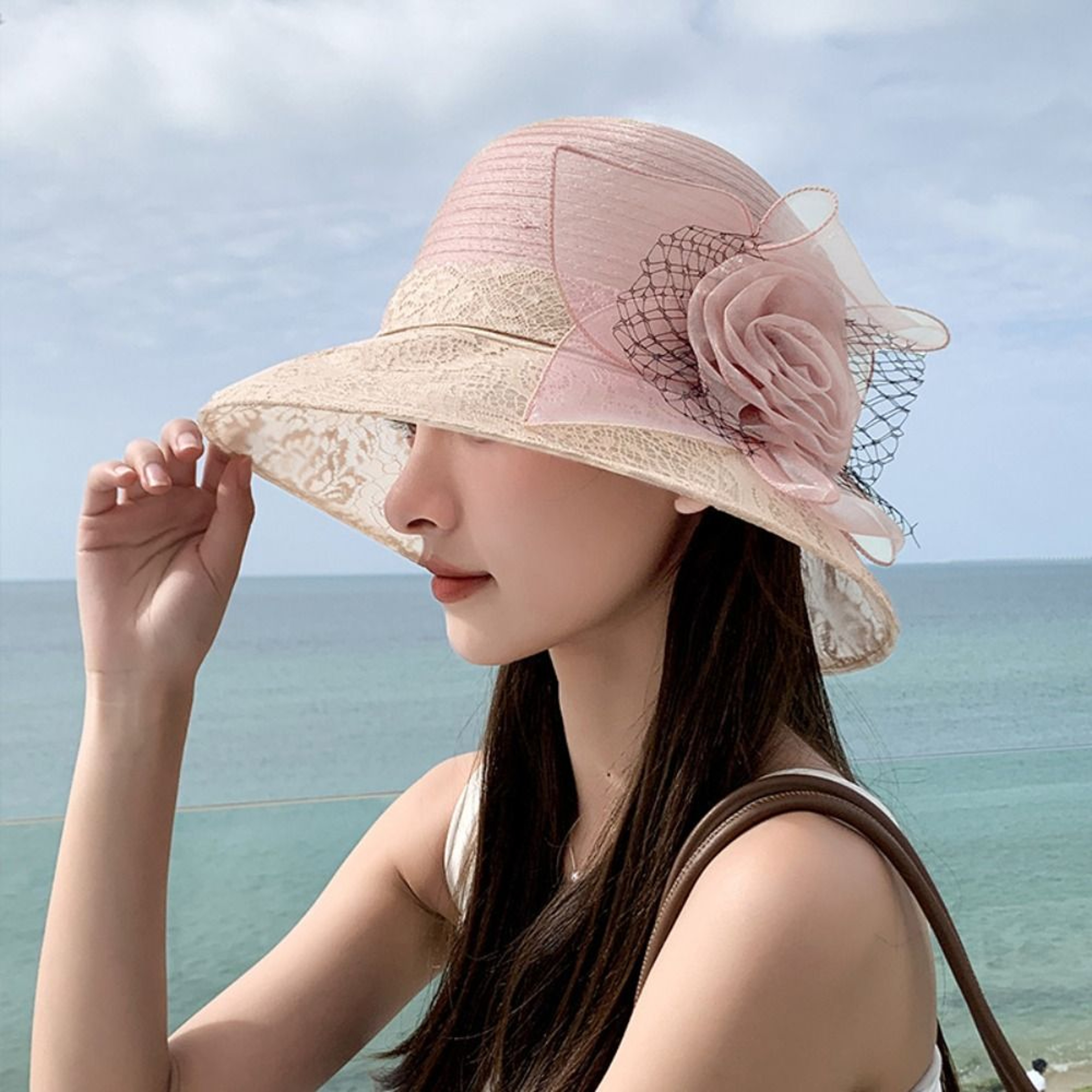 Sheer Elegance Organza Sun Hat for Women – view 8