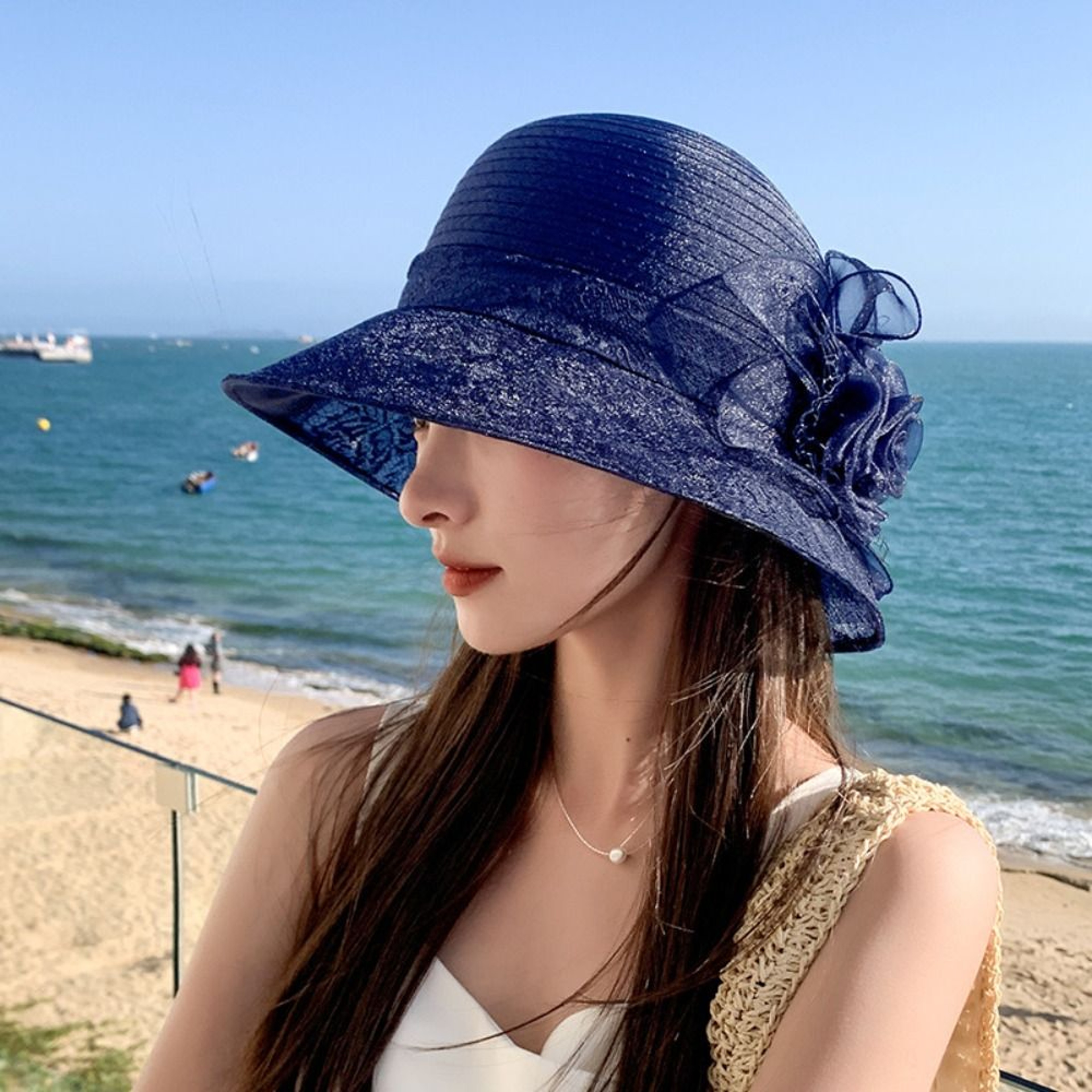 Sheer Elegance Organza Sun Hat for Women – view 13