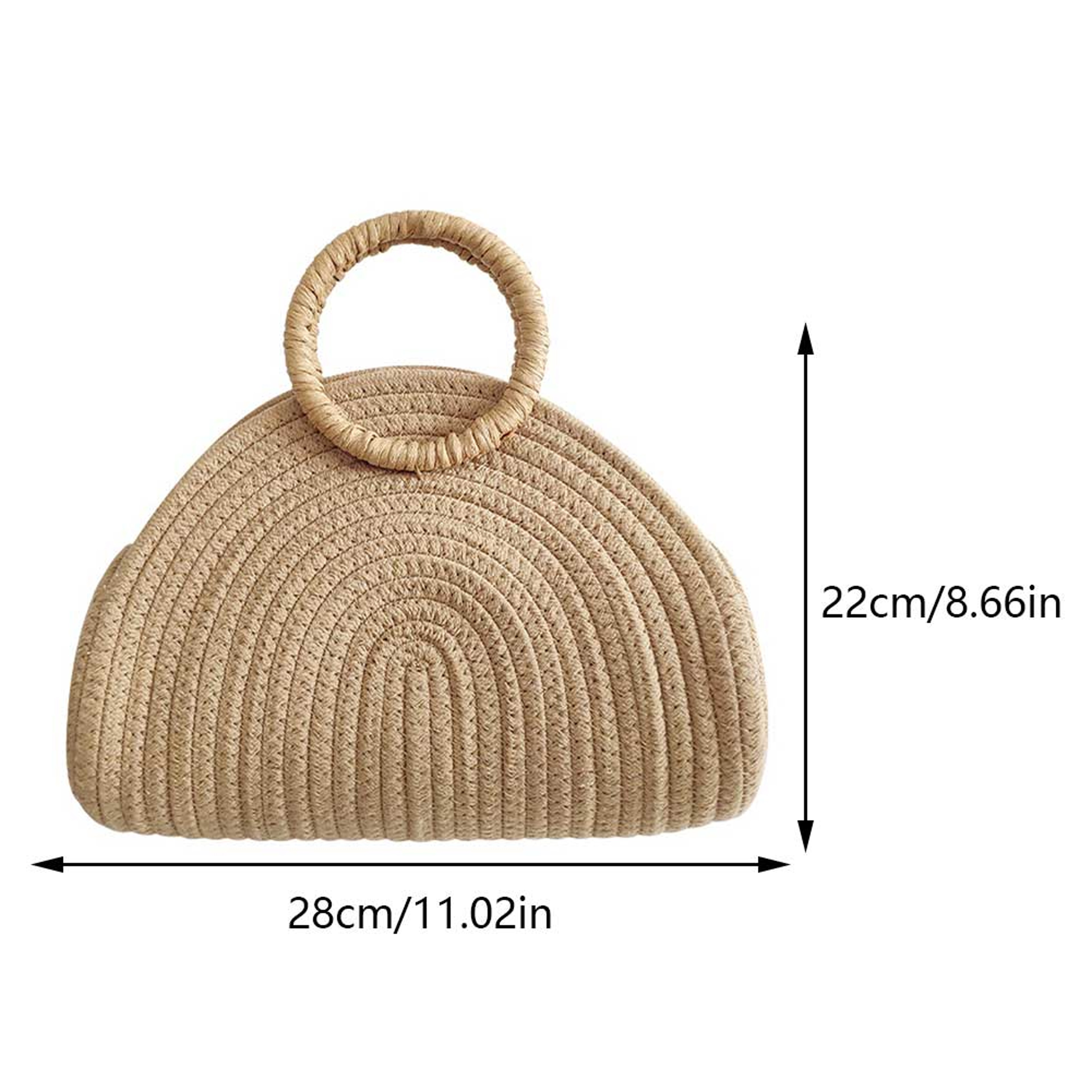 Boho Chic Handwoven Cotton Rope Shoulder Purse for Vacation and Travel – view 6