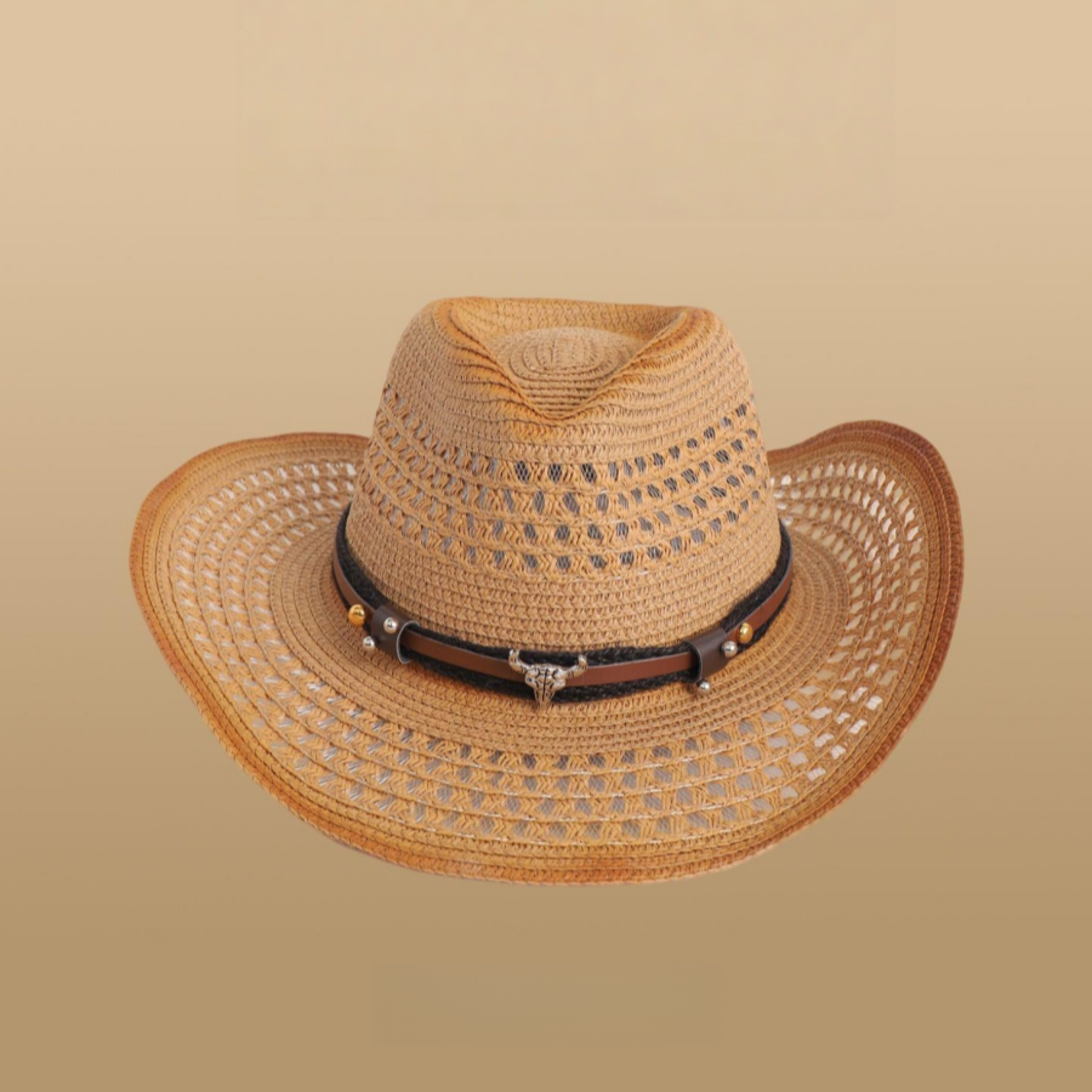 Western Denim Straw Hat 7