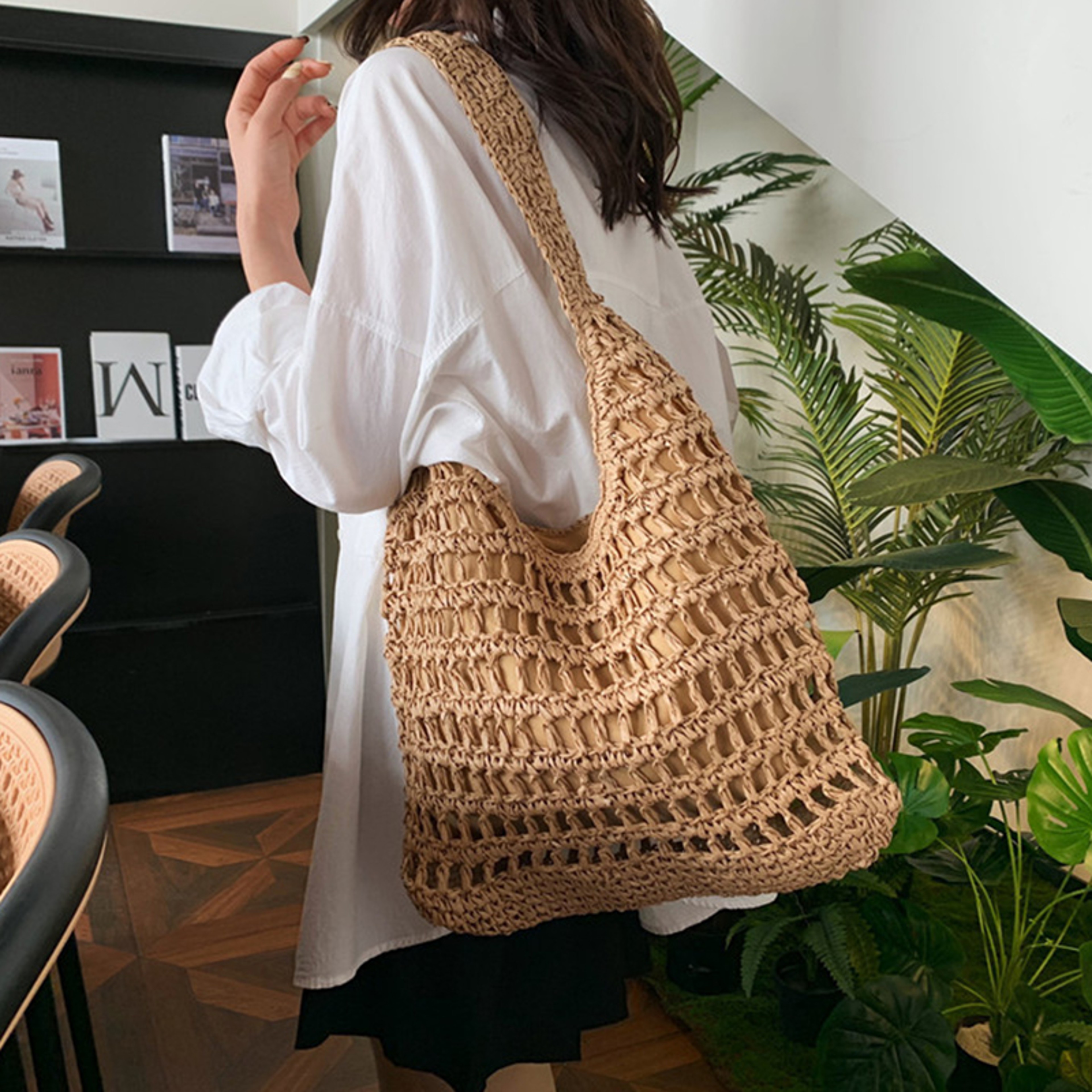 Boho Straw Crossbody Bag – view 3