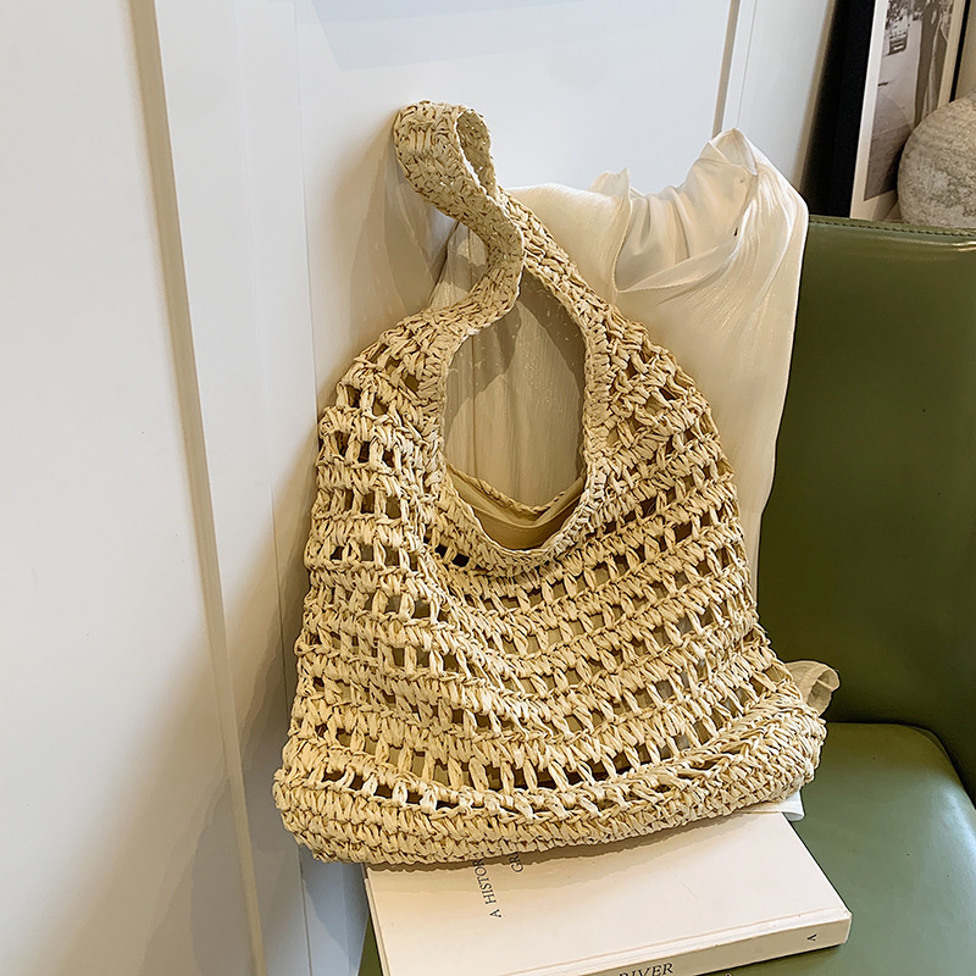 Boho Straw Crossbody Bag – view 5