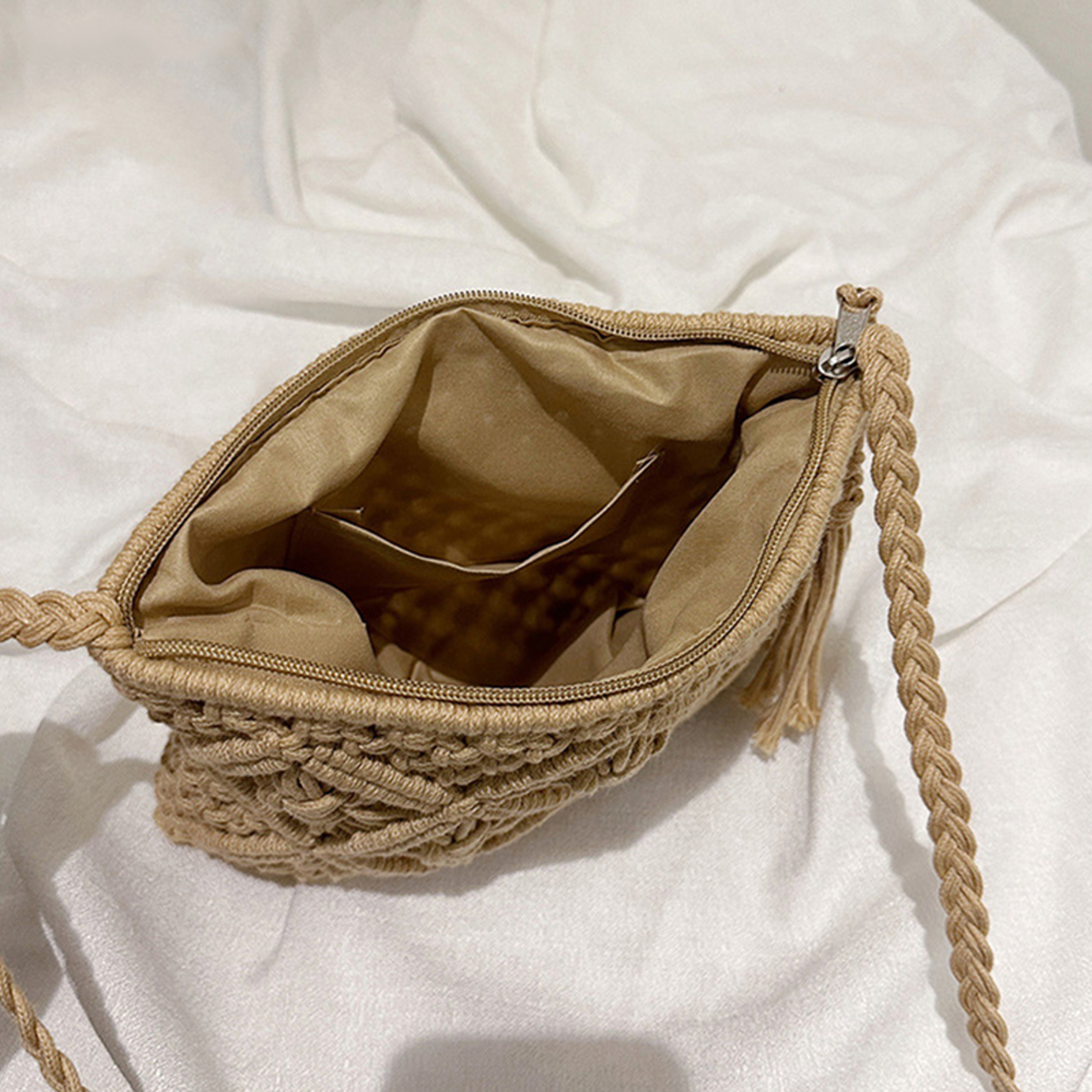 Boho Woven Straw Crossbody Bag for Summer Beach Travel – view 6