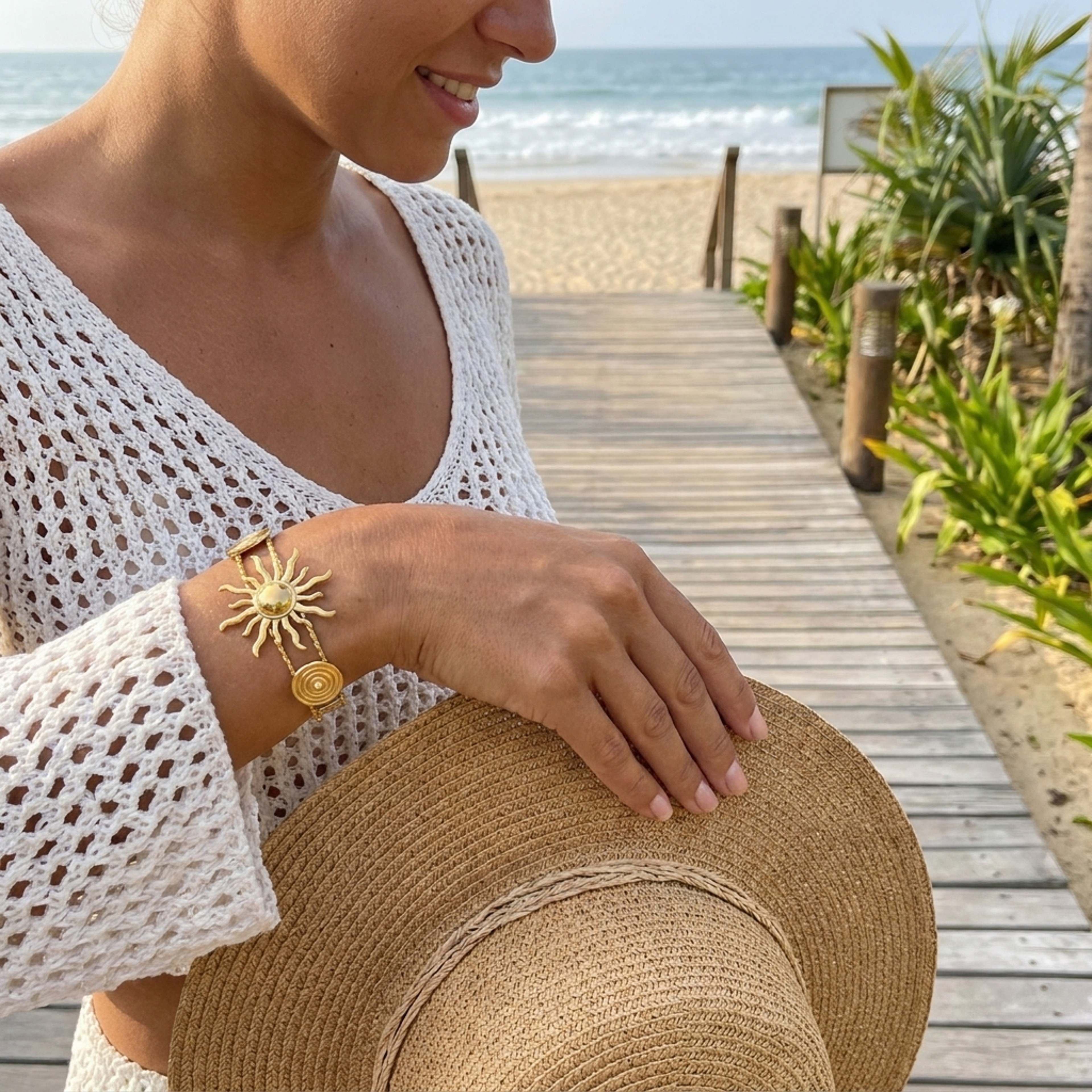 Bohemian Shell Cuff Bangle Ocean Starfish Bracelet – view 4
