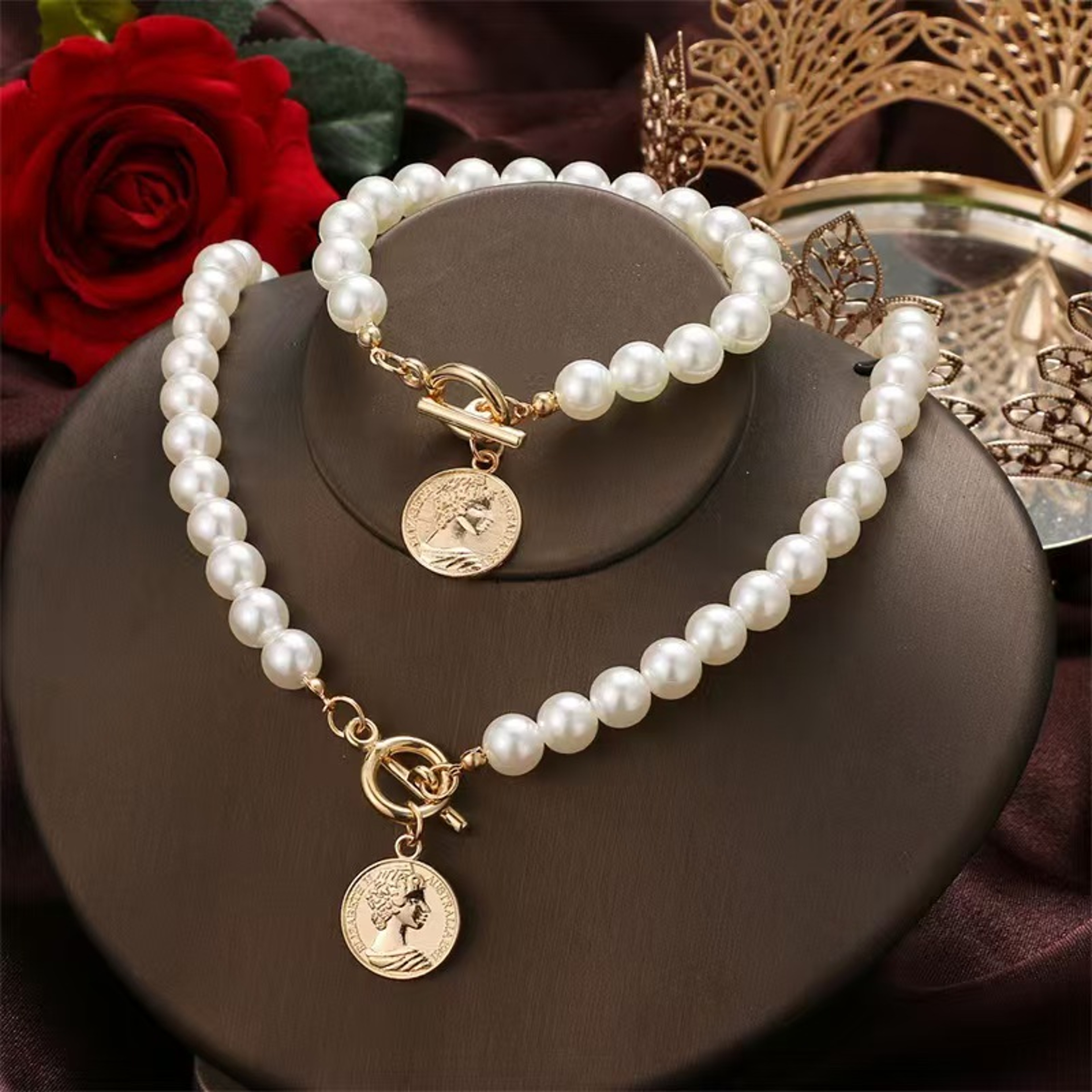 Baroque Pearl Bridal Jewelry Set – view 3