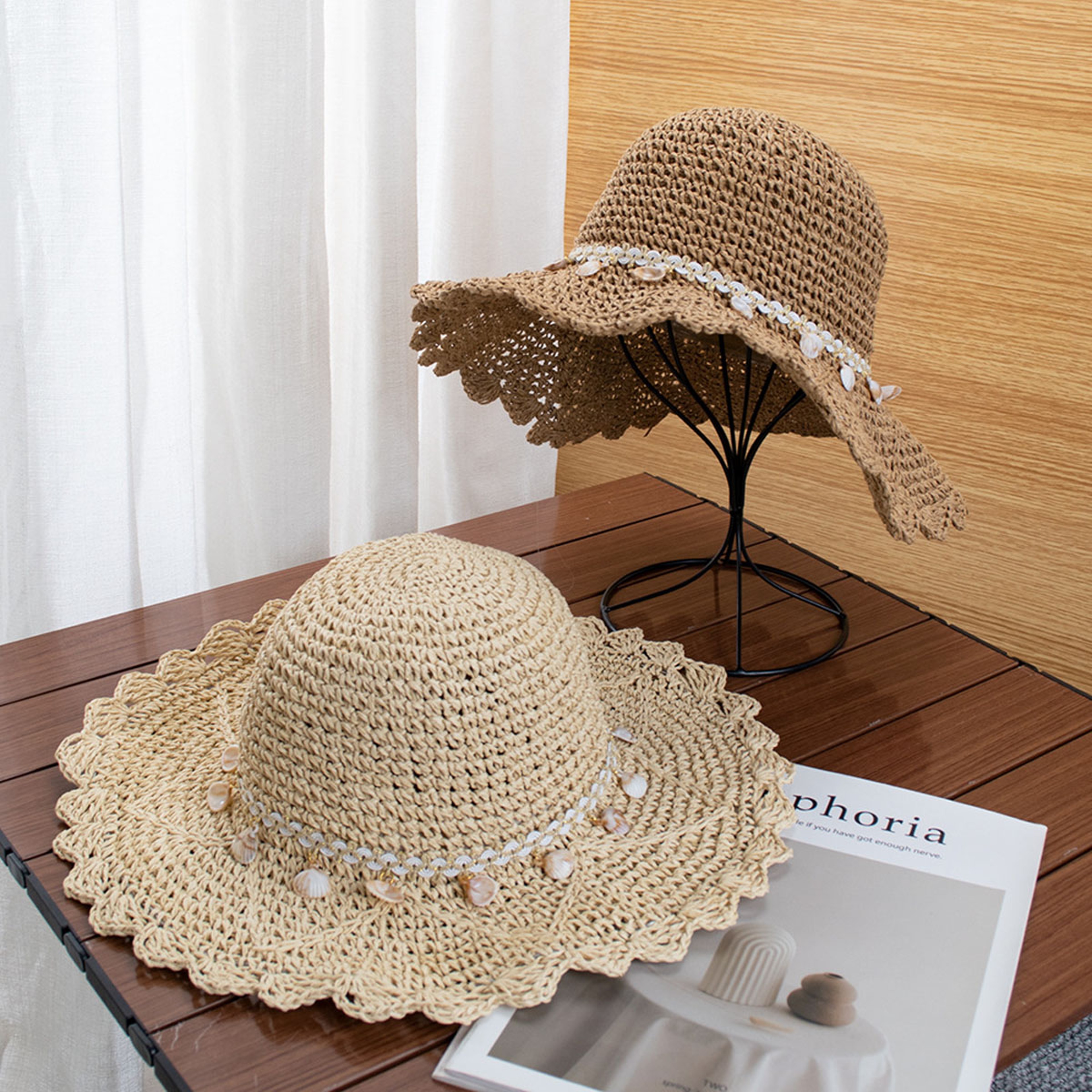Handmade Straw Bucket Hat for Women – view 1