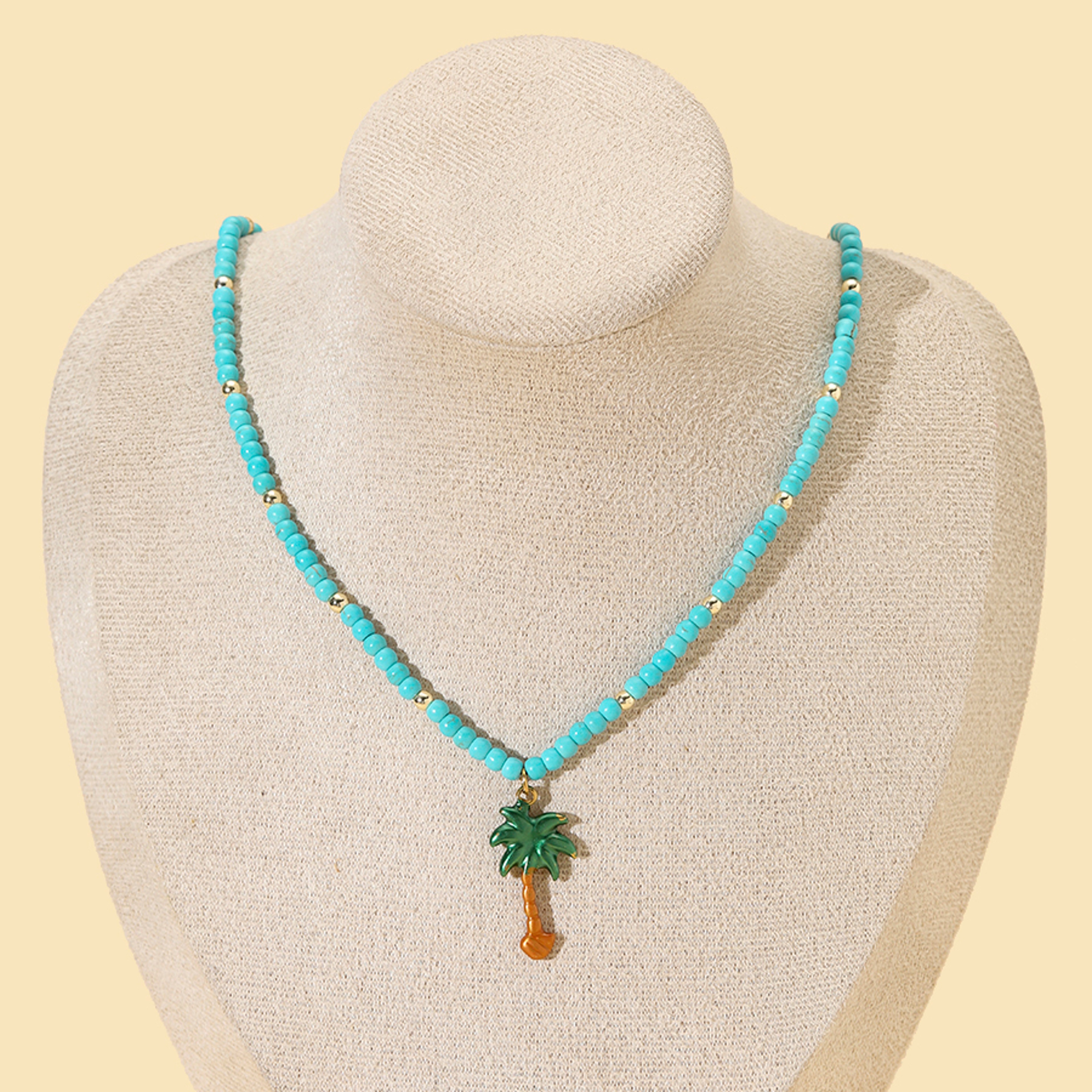 Handmade Turquoise Beaded Necklace – view 4