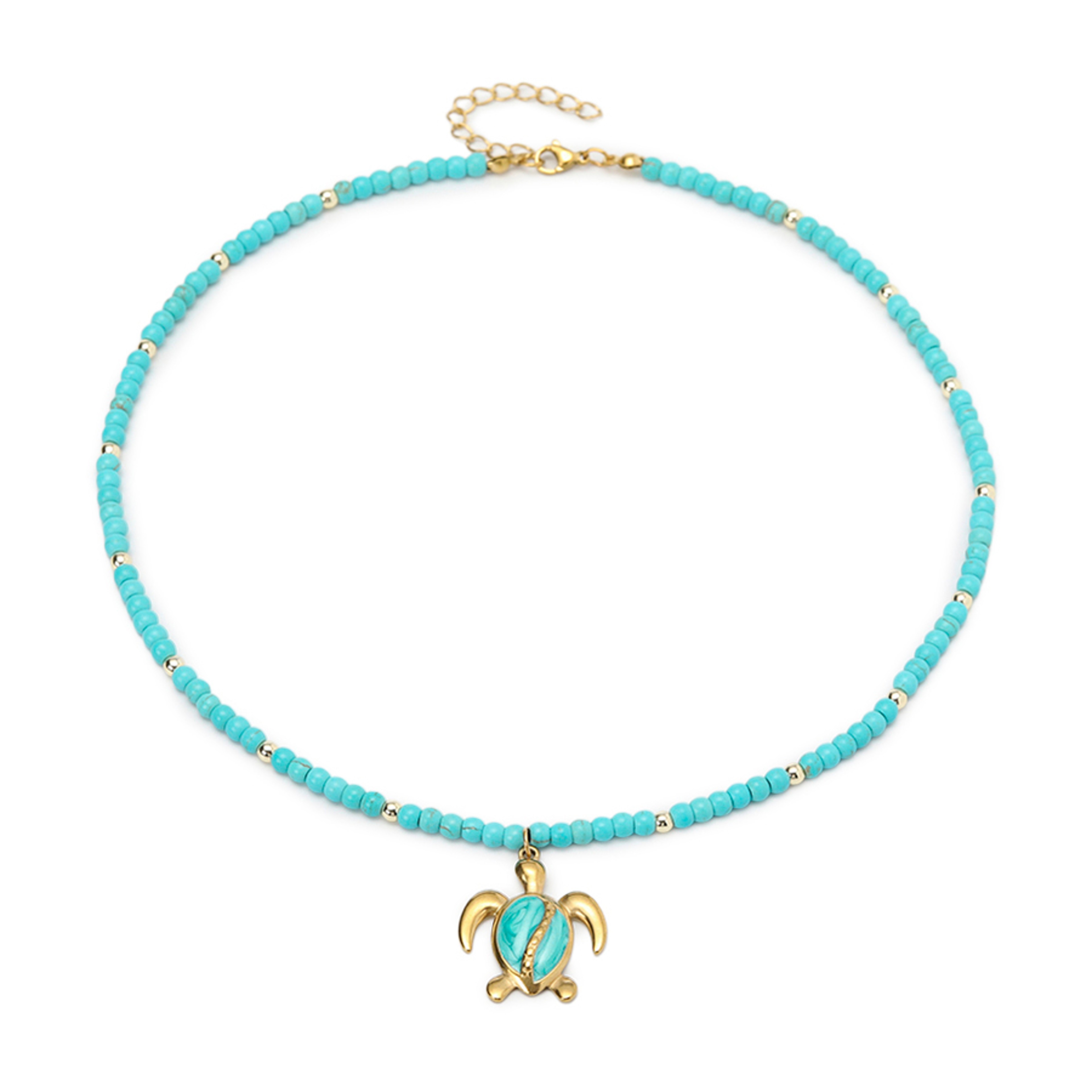 Handmade Turquoise Beaded Necklace – view 10