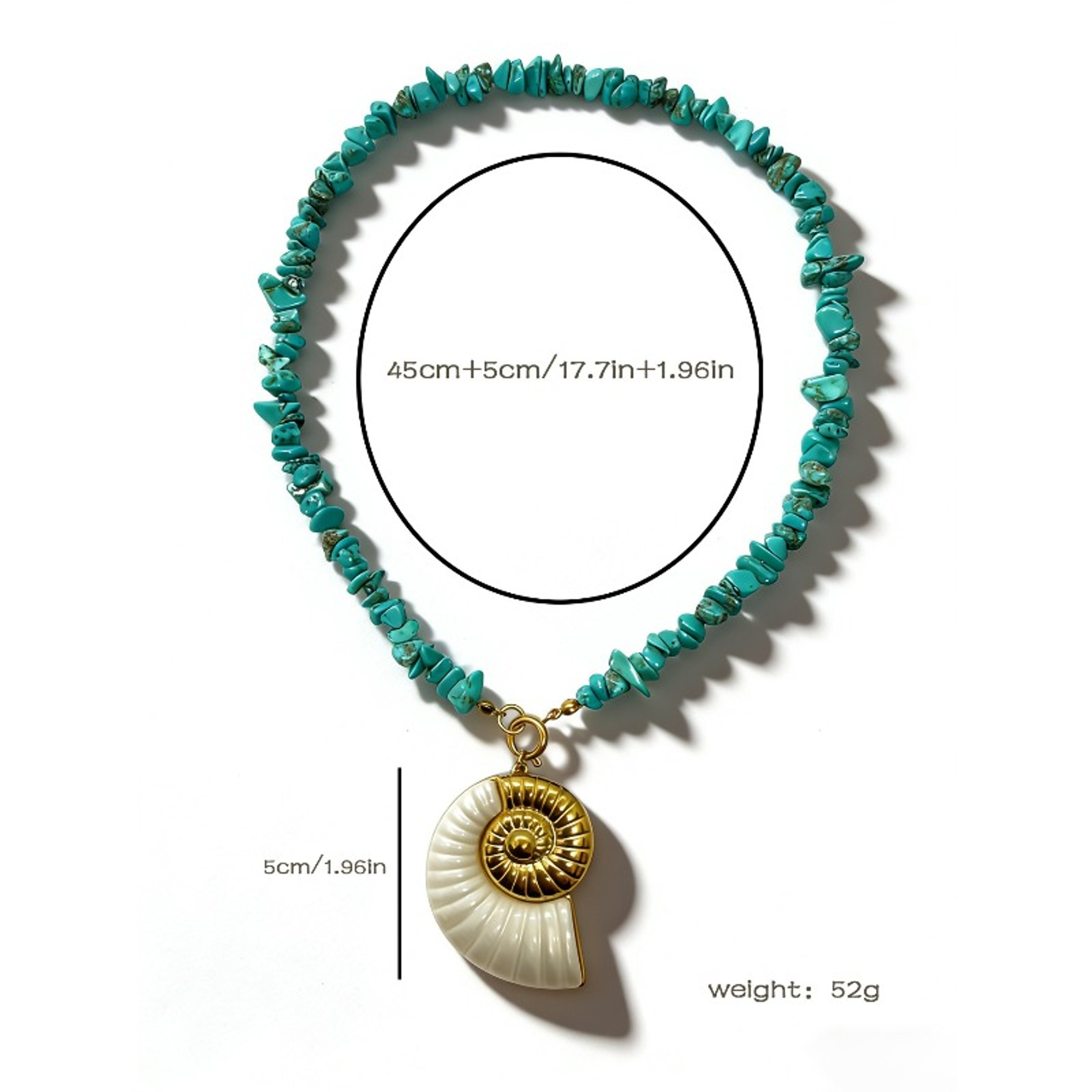 Waterproof Stainless Steel Conch Pendant Necklace for Beach Vacation – view 4