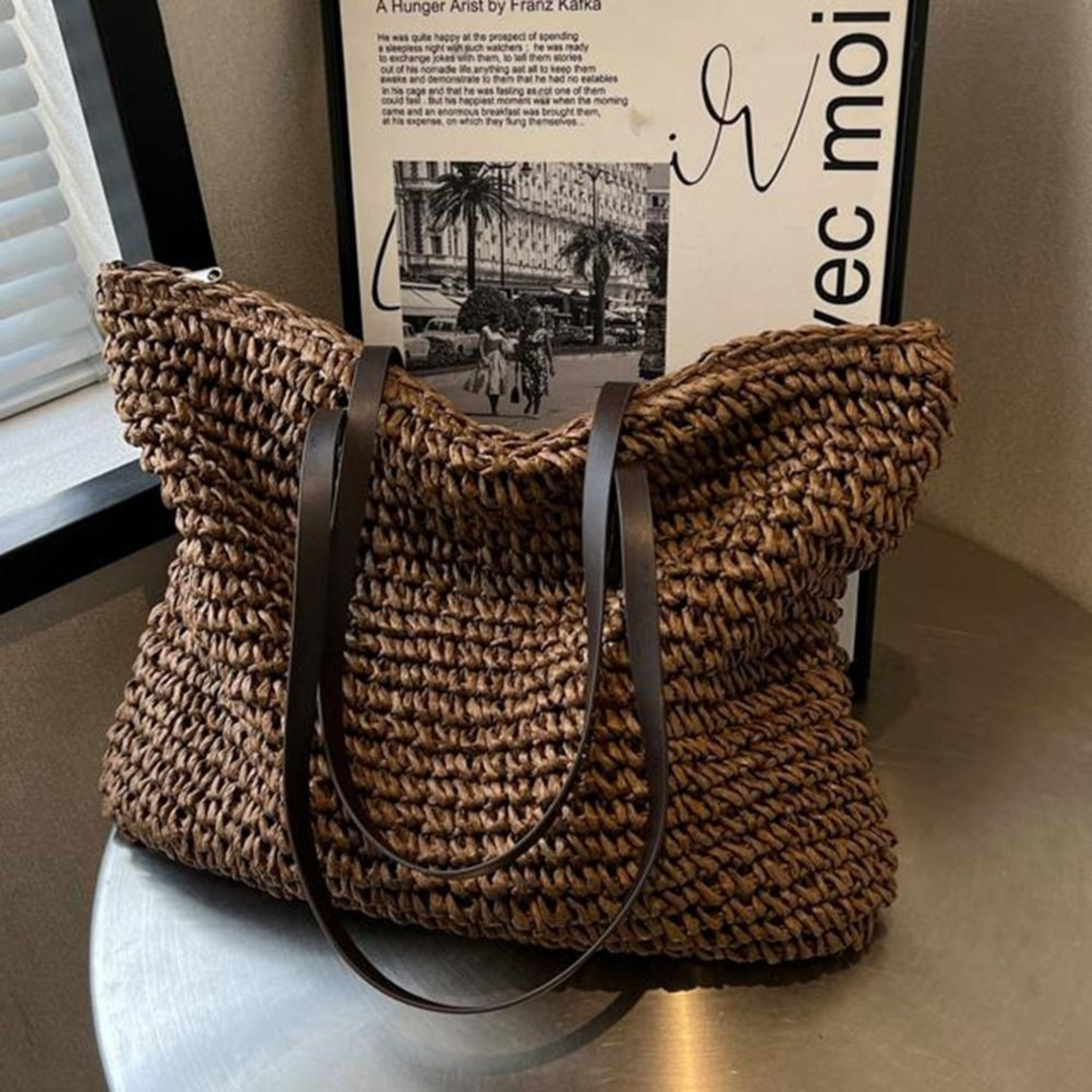 Woven Straw Beach Tote Bag for Women – view 10