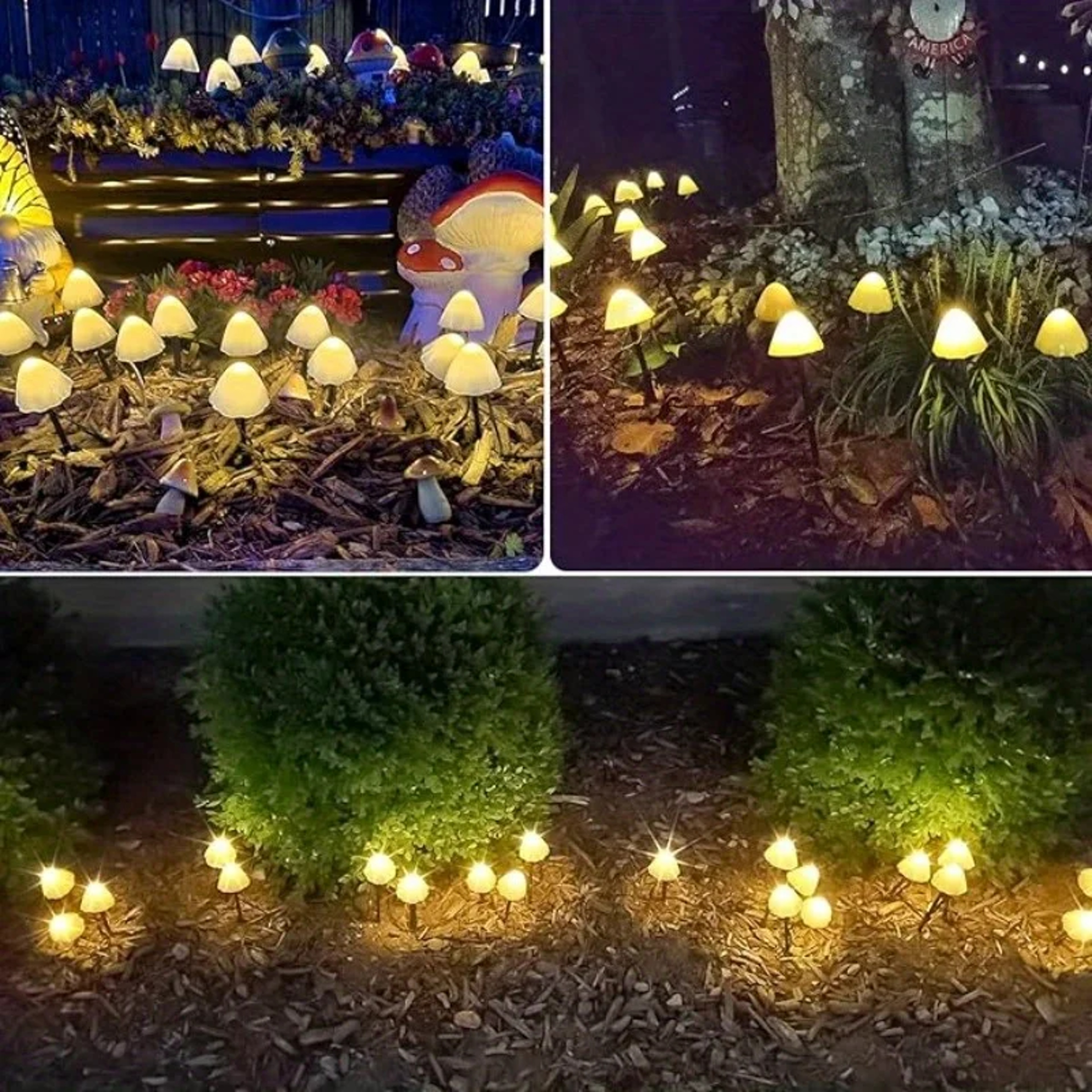 Outdoor LED Mushroom Light with 8 Functions, Solar Garden String Lights, Holiday Courtyard Decor Lamps – view 5