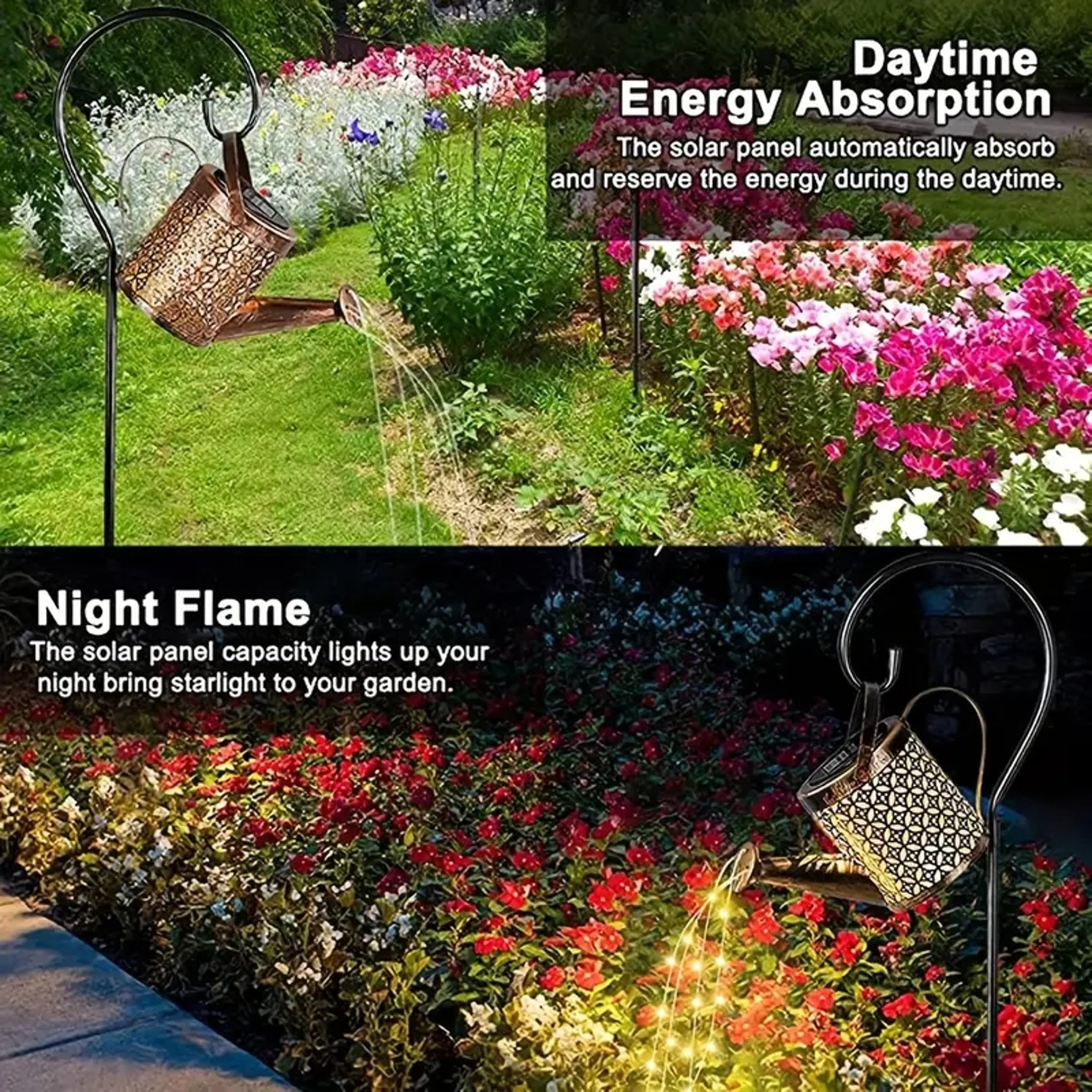 Vintage Solar Tea Kettle Lantern, 1PC Rustproof Outdoor Iron Light, Waterproof Pathway Garden Lamp, Auto Dusk to Dawn – view 4