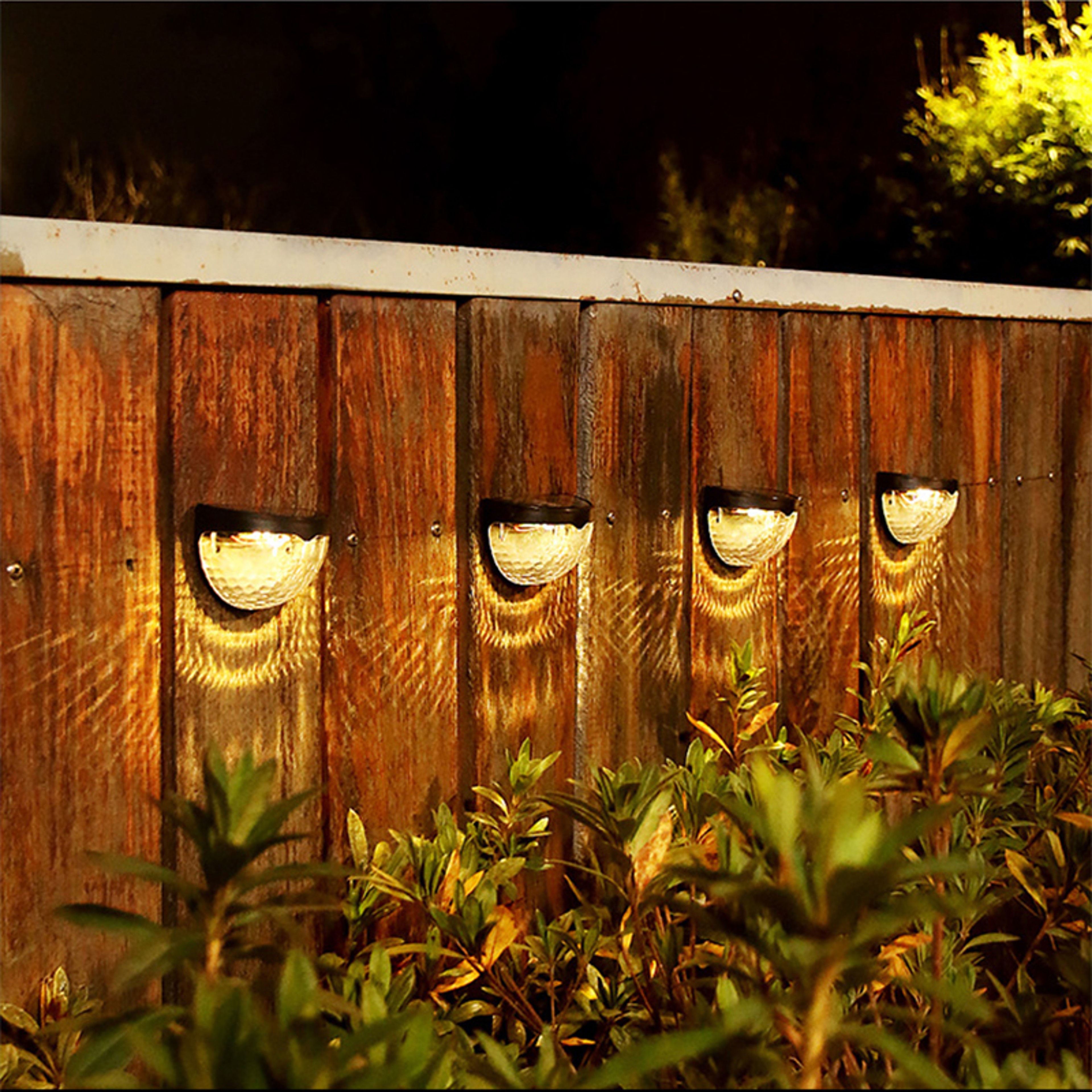 Solar Wall Lamp Outdoor Waterproof 6LEDs Light for Porch, Garden, Fence, Driveway, Yard, Warm White Lighting – view 4