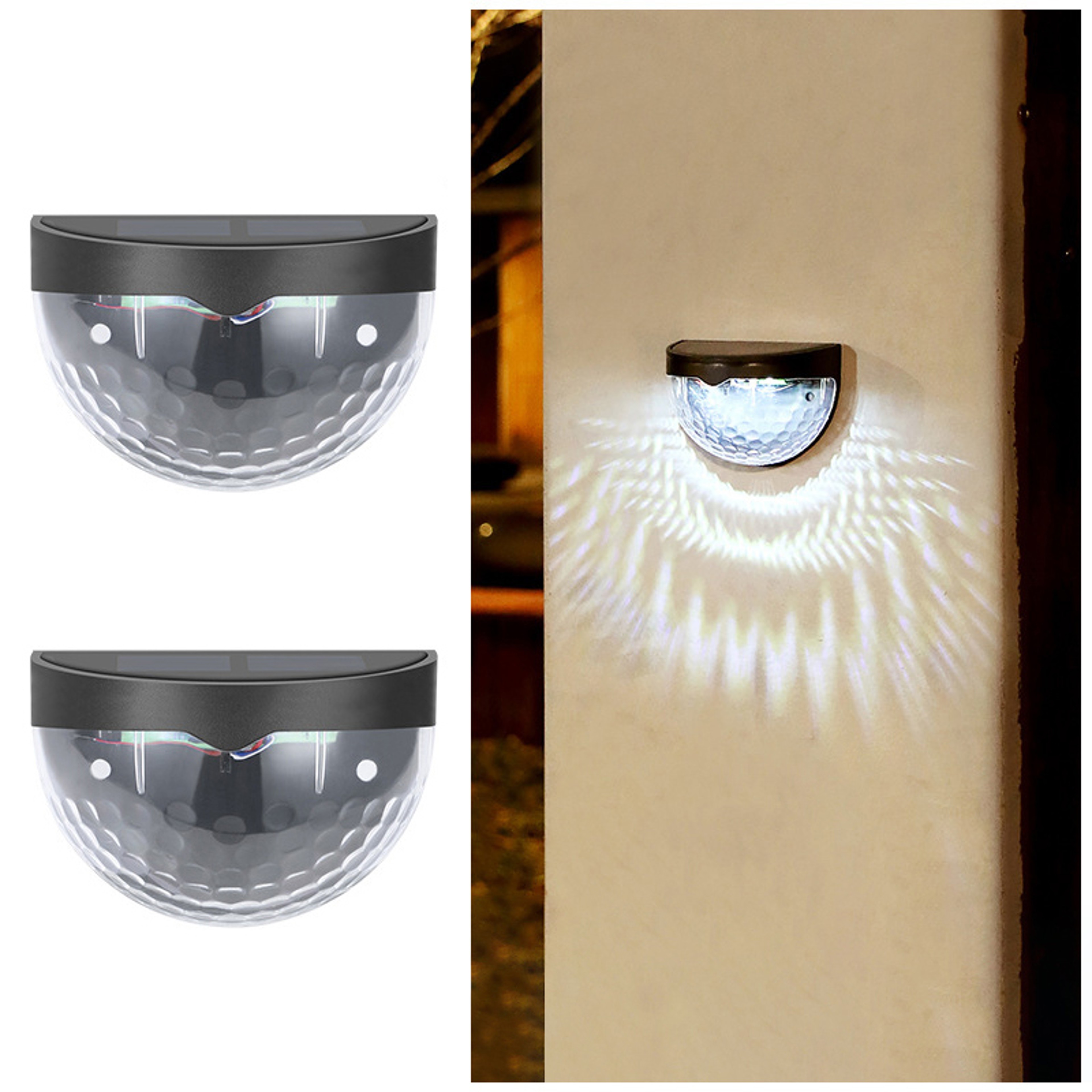 Solar Wall Lamp Outdoor Waterproof 6LEDs Light for Porch, Garden, Fence, Driveway, Yard, Warm White Lighting – view 8