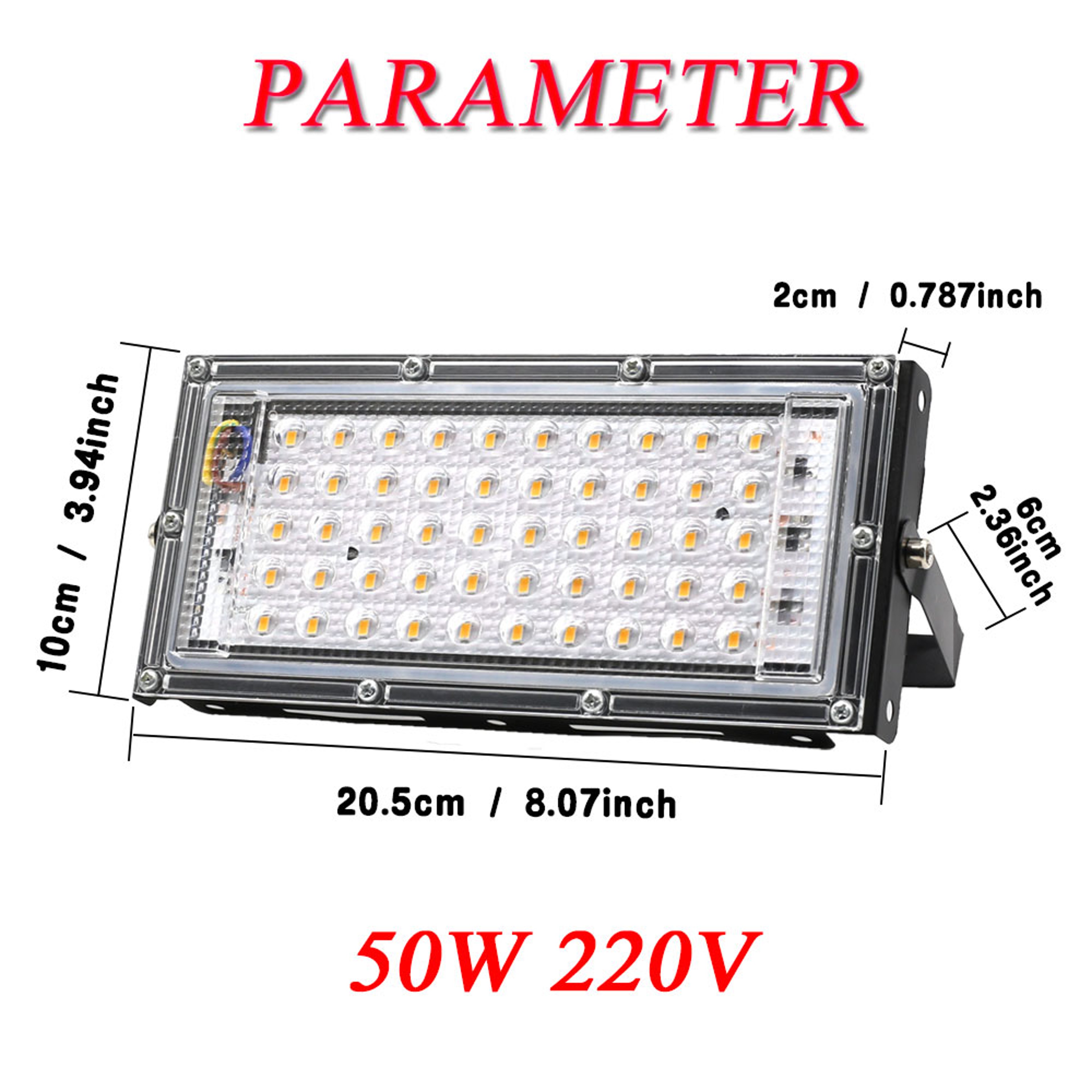 Waterproof LED Flood Light 50W IP65, Garden Projector, Outdoor Reflector Spotlight Wall Lighting – view 2