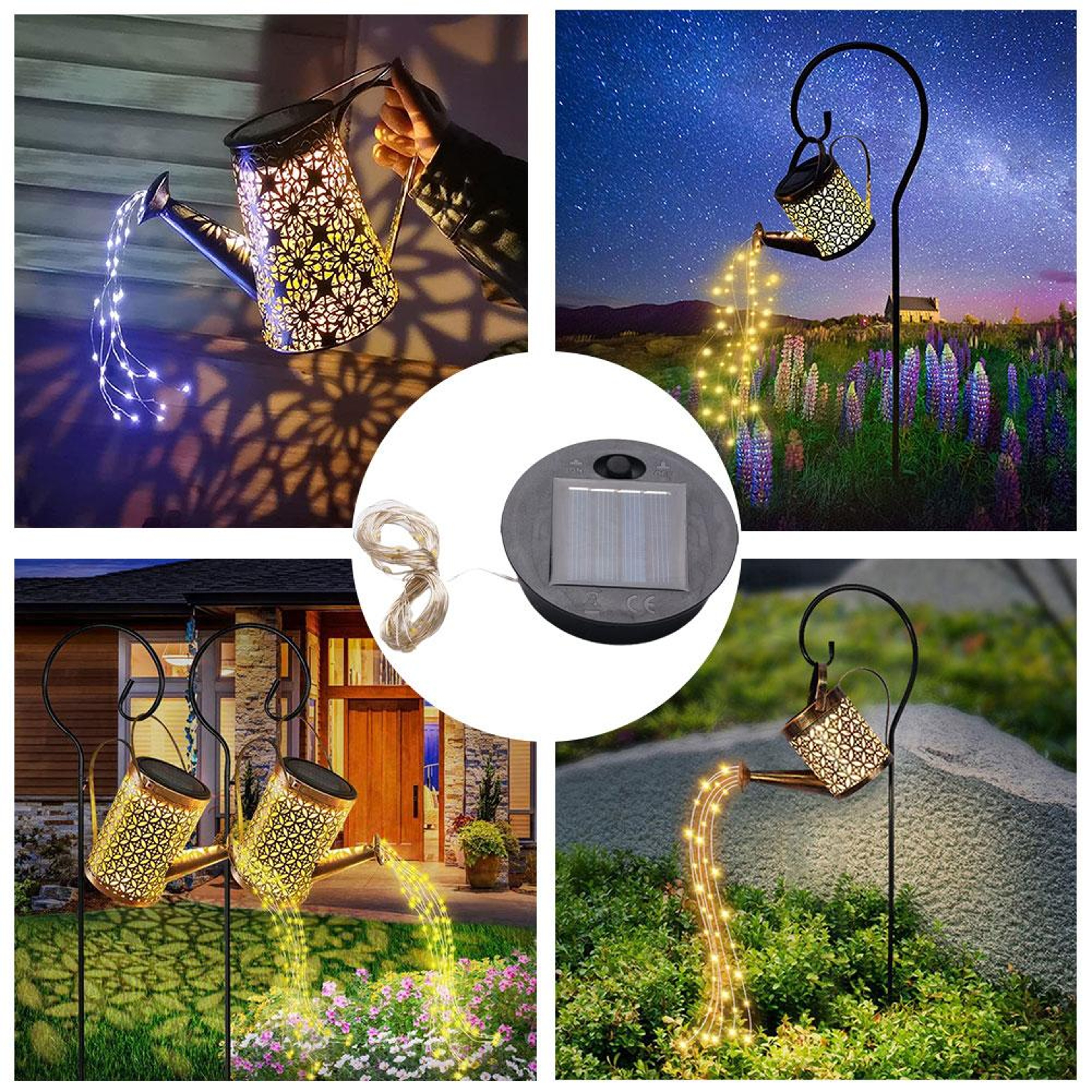 Solar Lantern Parts LED Panel Lid Lights, 1Pack Solar Lights Replacement for Outdoor Hanging Garden Pathway Lighting – view 3