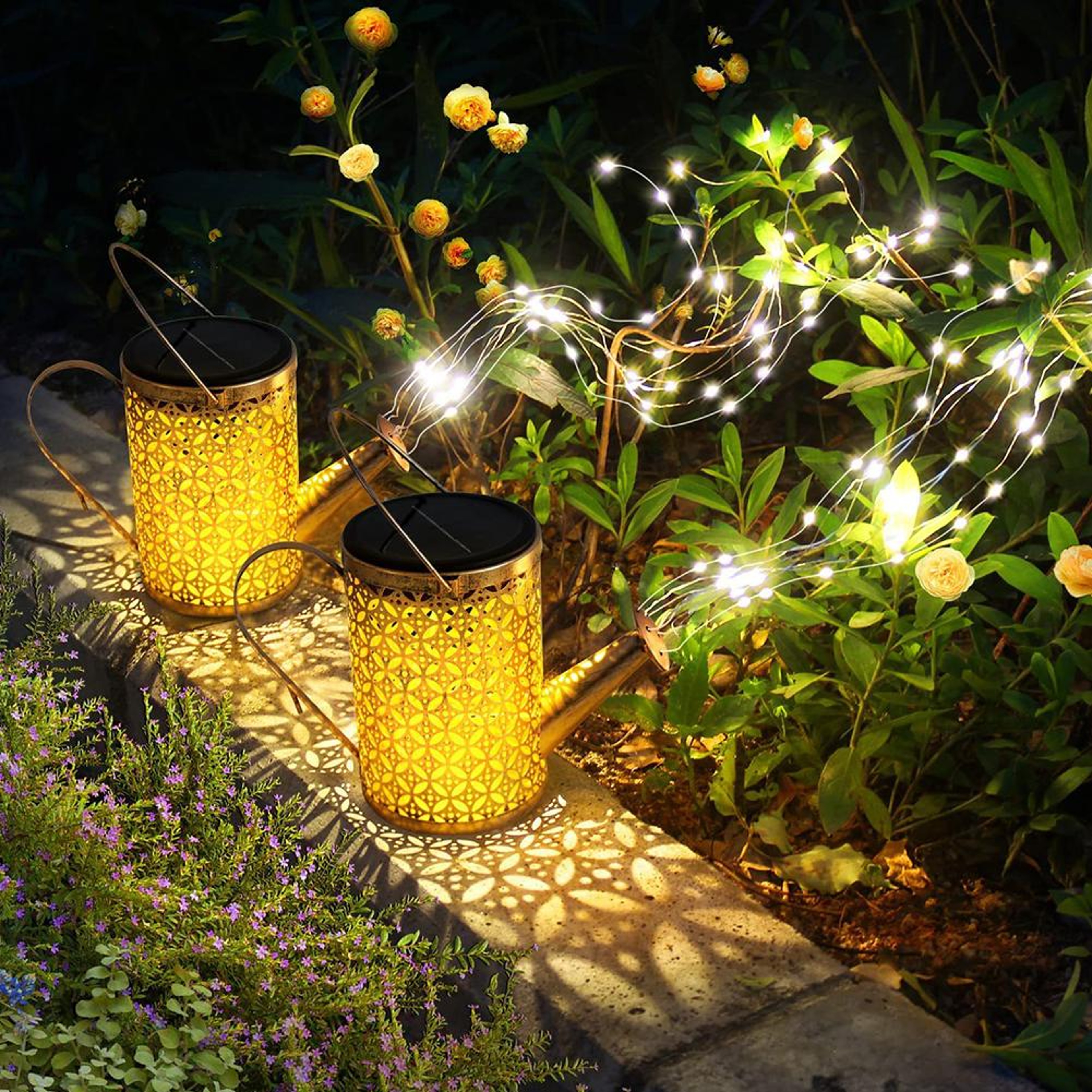 Solar Lantern Parts LED Panel Lid Lights, 1Pack Solar Lights Replacement for Outdoor Hanging Garden Pathway Lighting – view 4