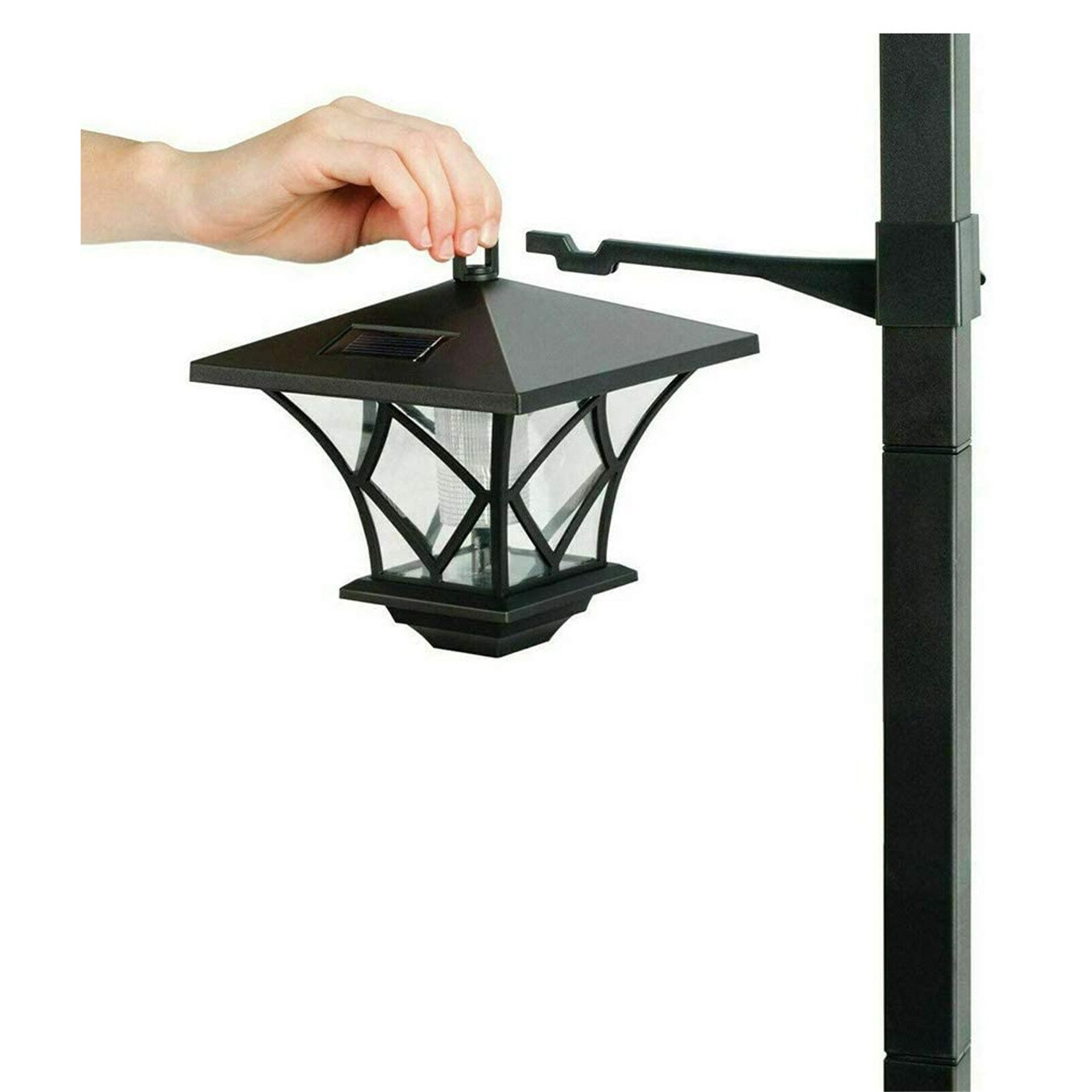 Solar Lamp Post Light for Garden, Decorative Outdoor Floor Lamp for Backyard, Porch, Front and Back Door Lighting – view 4