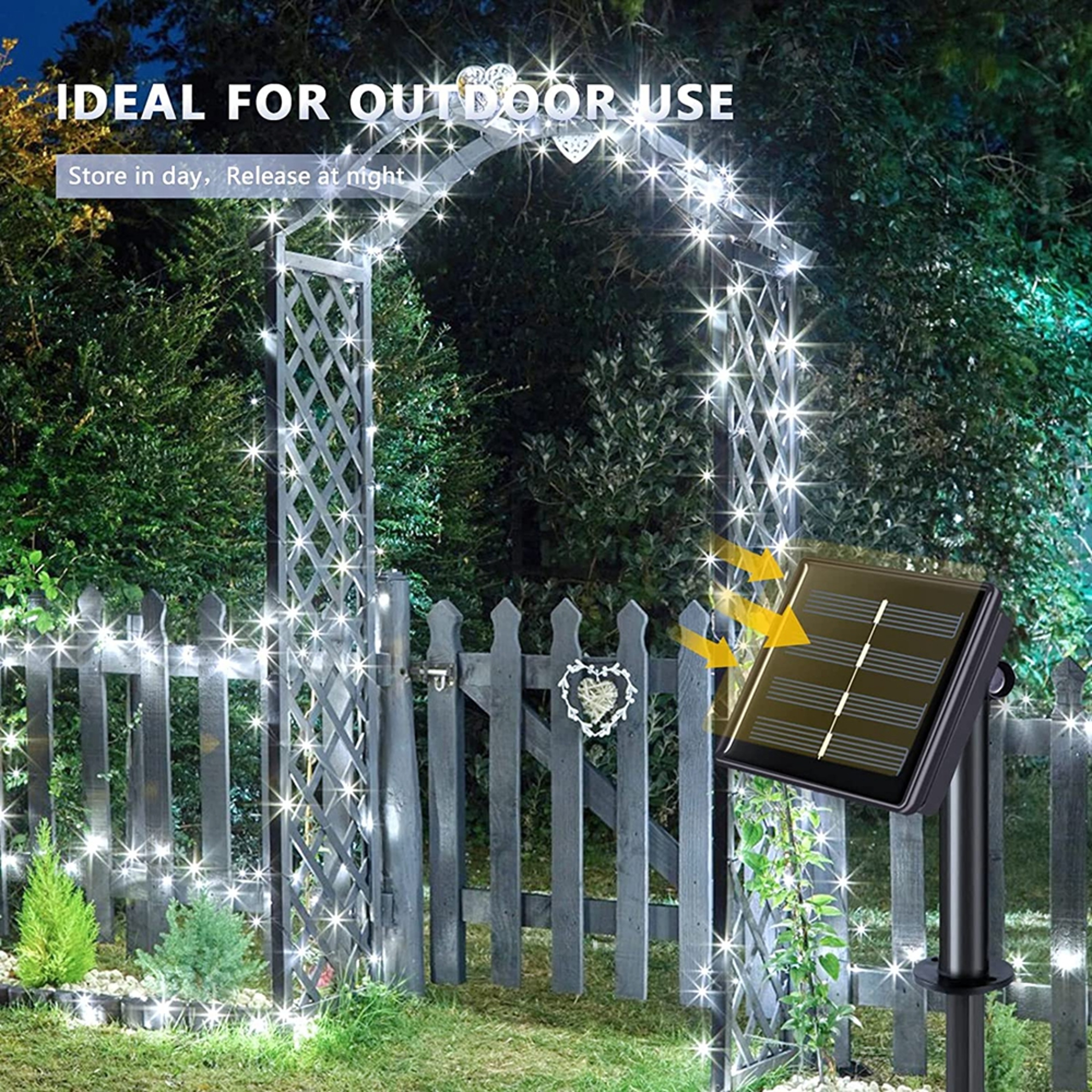 Solar String Lights for Outside, Solar Light Outdoor Twinkle, Fairy Lights for Tree Garden Christmas Wedding – view 1