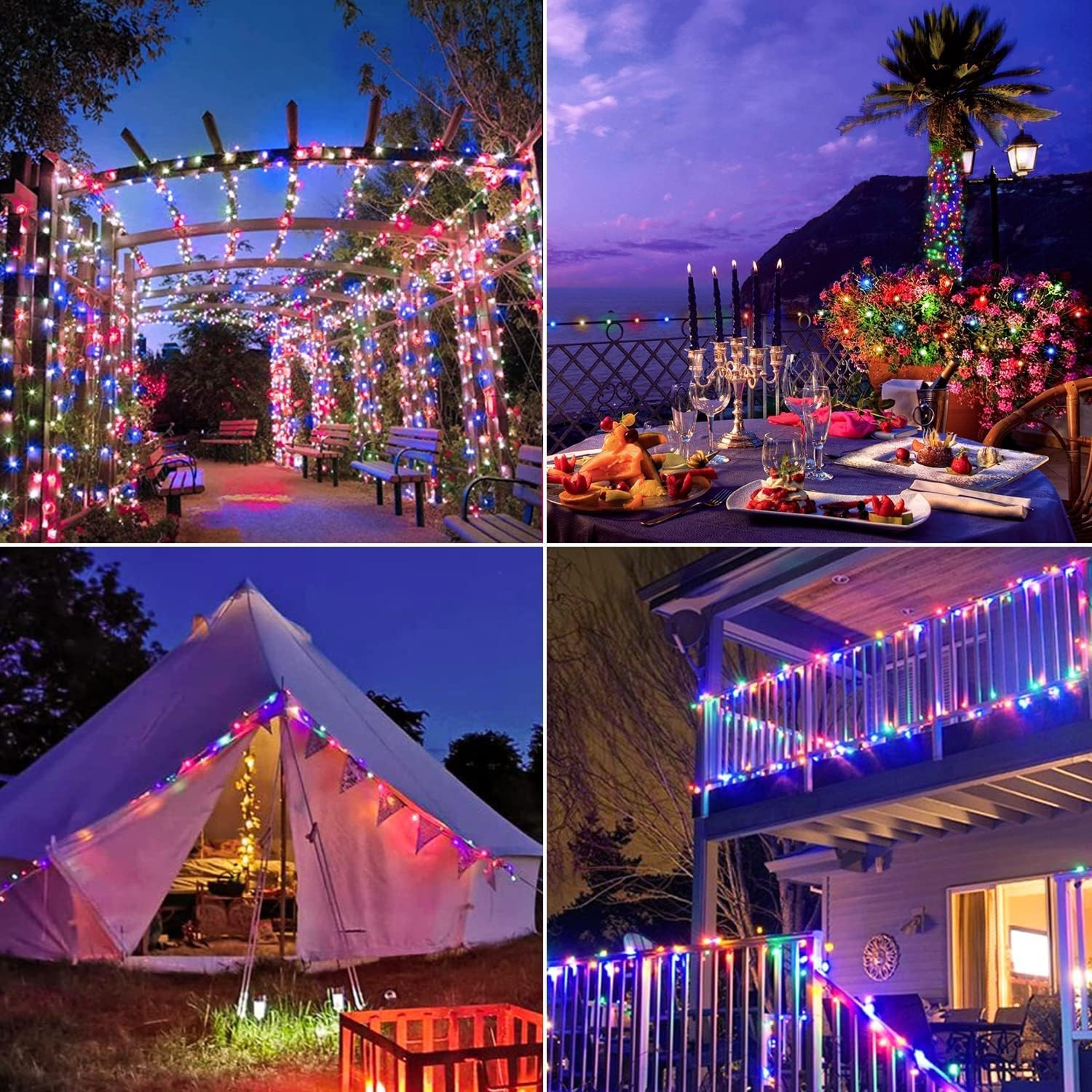 Solar String Lights for Outside, Solar Light Outdoor Twinkle, Fairy Lights for Tree Garden Christmas Wedding – view 6
