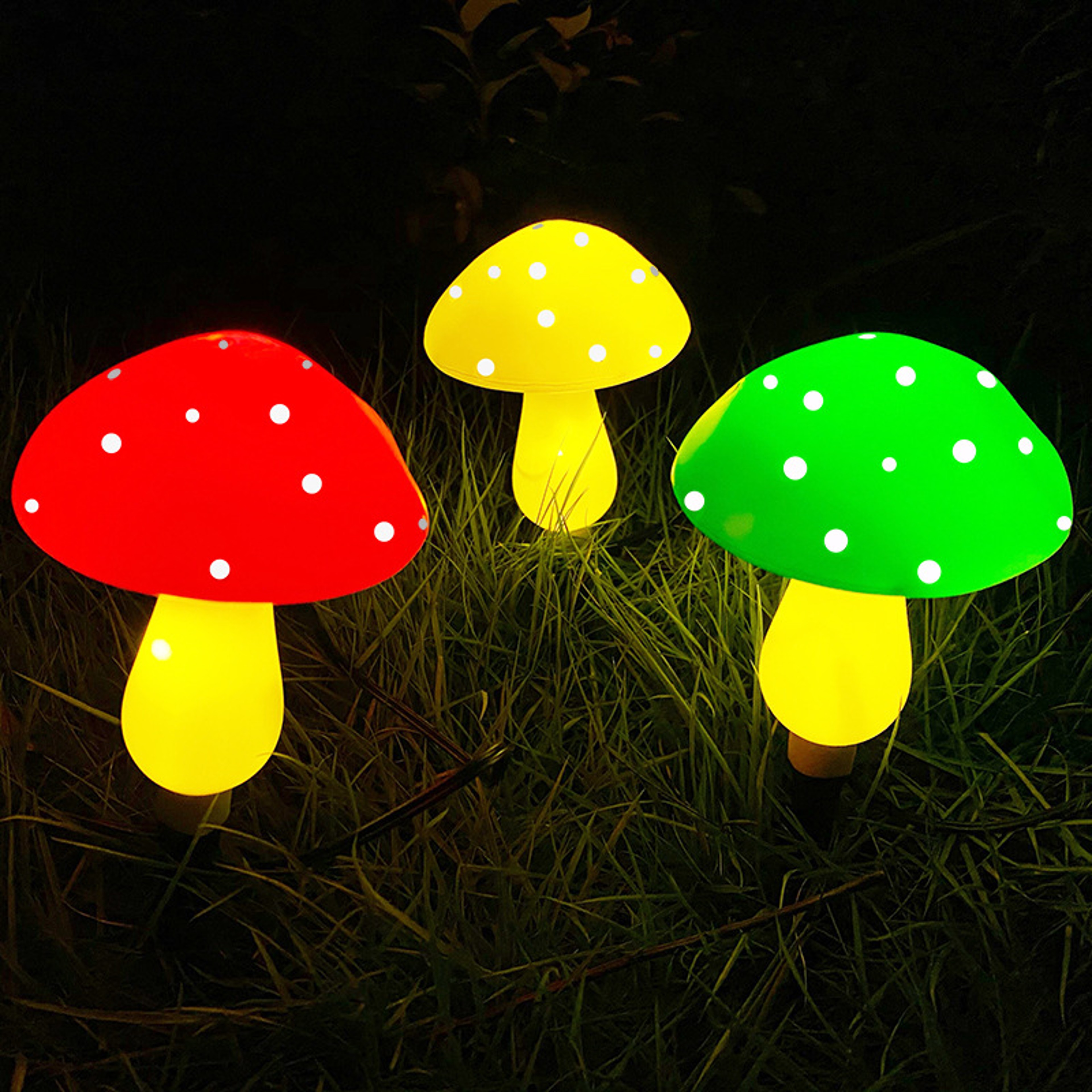 8 Modes Solar Mushroom Light For Garden Outdoor Decor Waterproof Pathway Lamp Yard Landscape Hallow 6