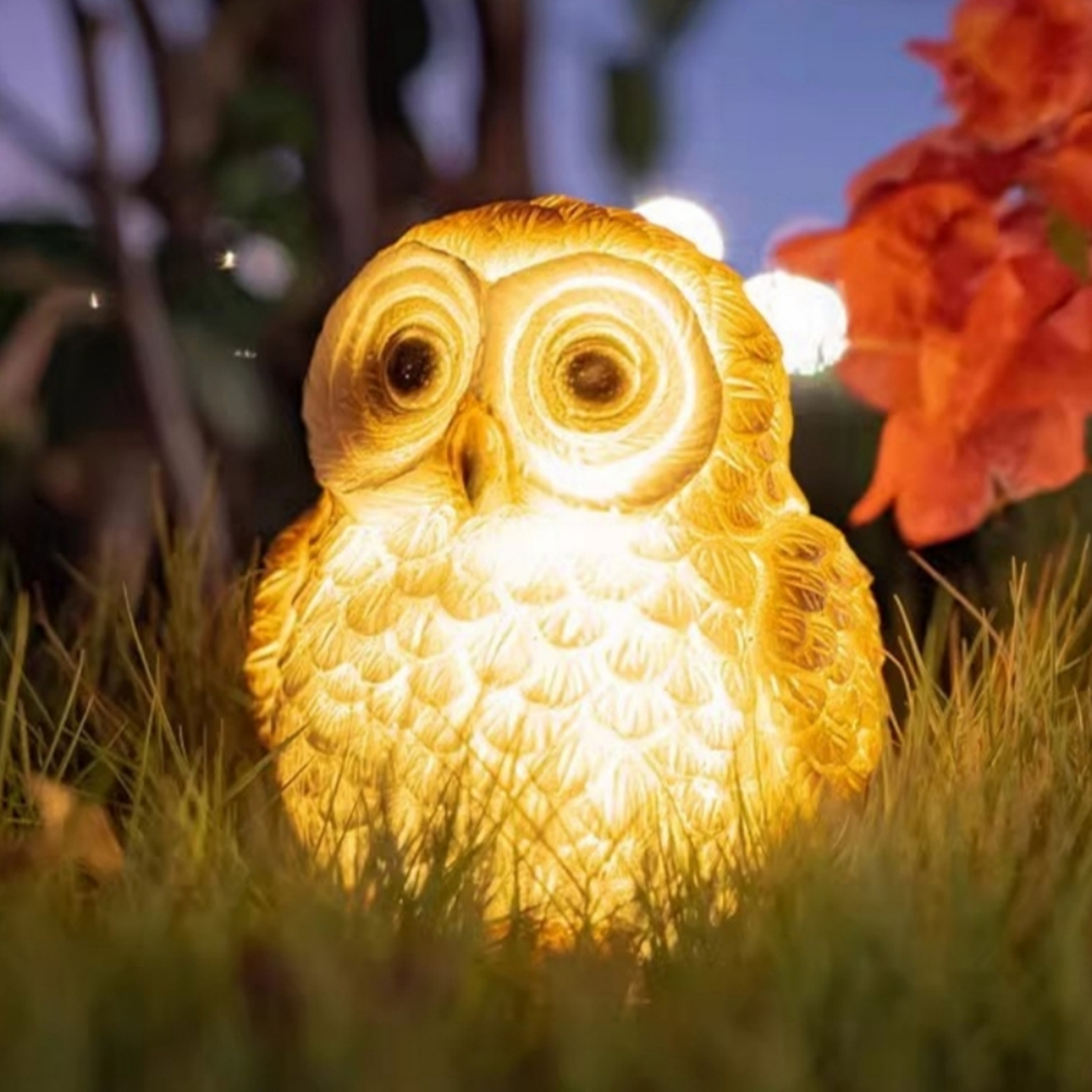 Outdoor Solar Owl Garden Lights, Waterproof Owl Decorative Statue for Pathway, Lawn Ornaments, Yard Decorations, Garden – view 1
