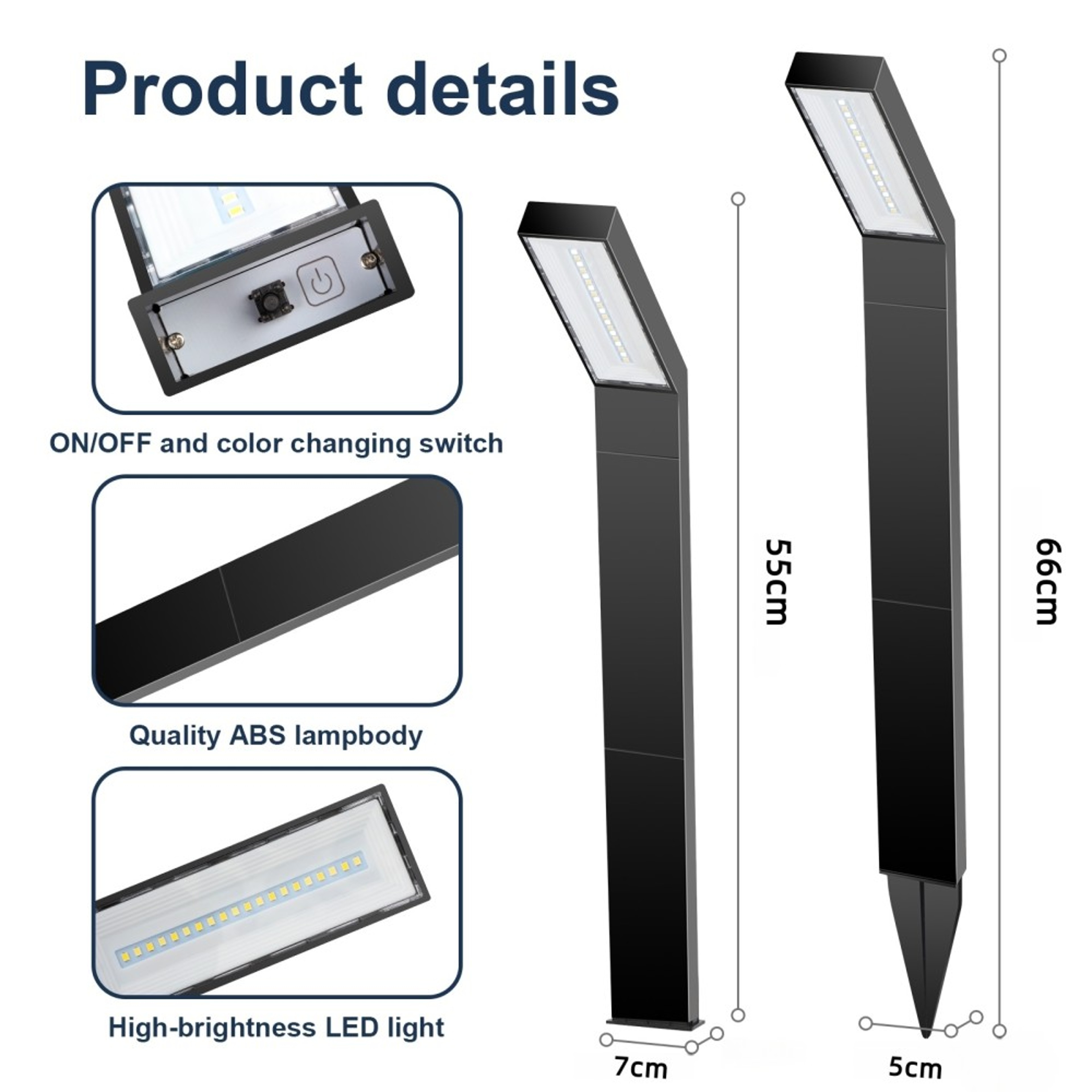 Solar Lights for Garden Outdoor, Solar Pathway Lights, Landscape Lamps for Lawn IP65 Waterproof – view 6
