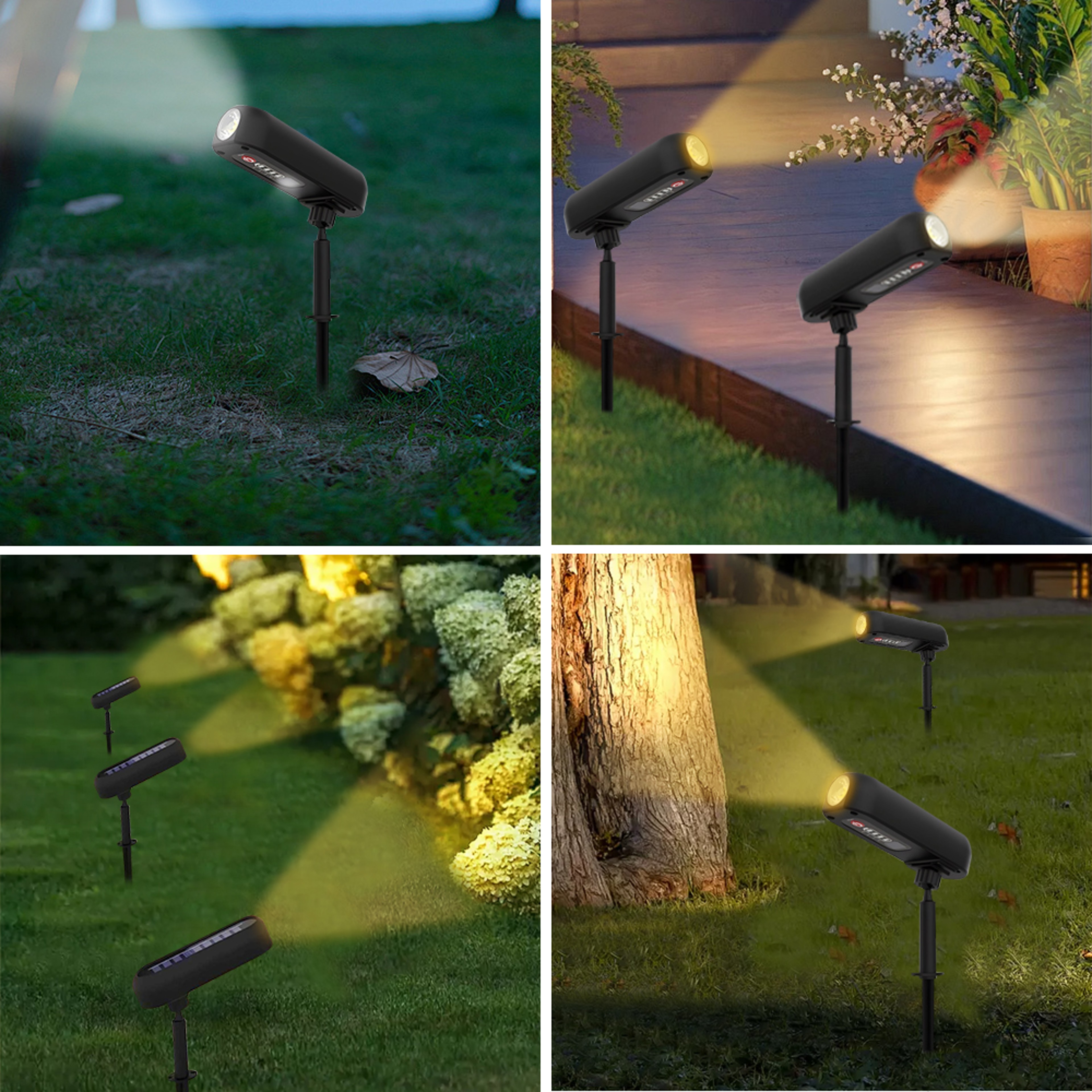 Adjustable Solar Spotlights Outdoor Landscape Light IP65 Waterproof Solar Uplights For Yard Trees G 4