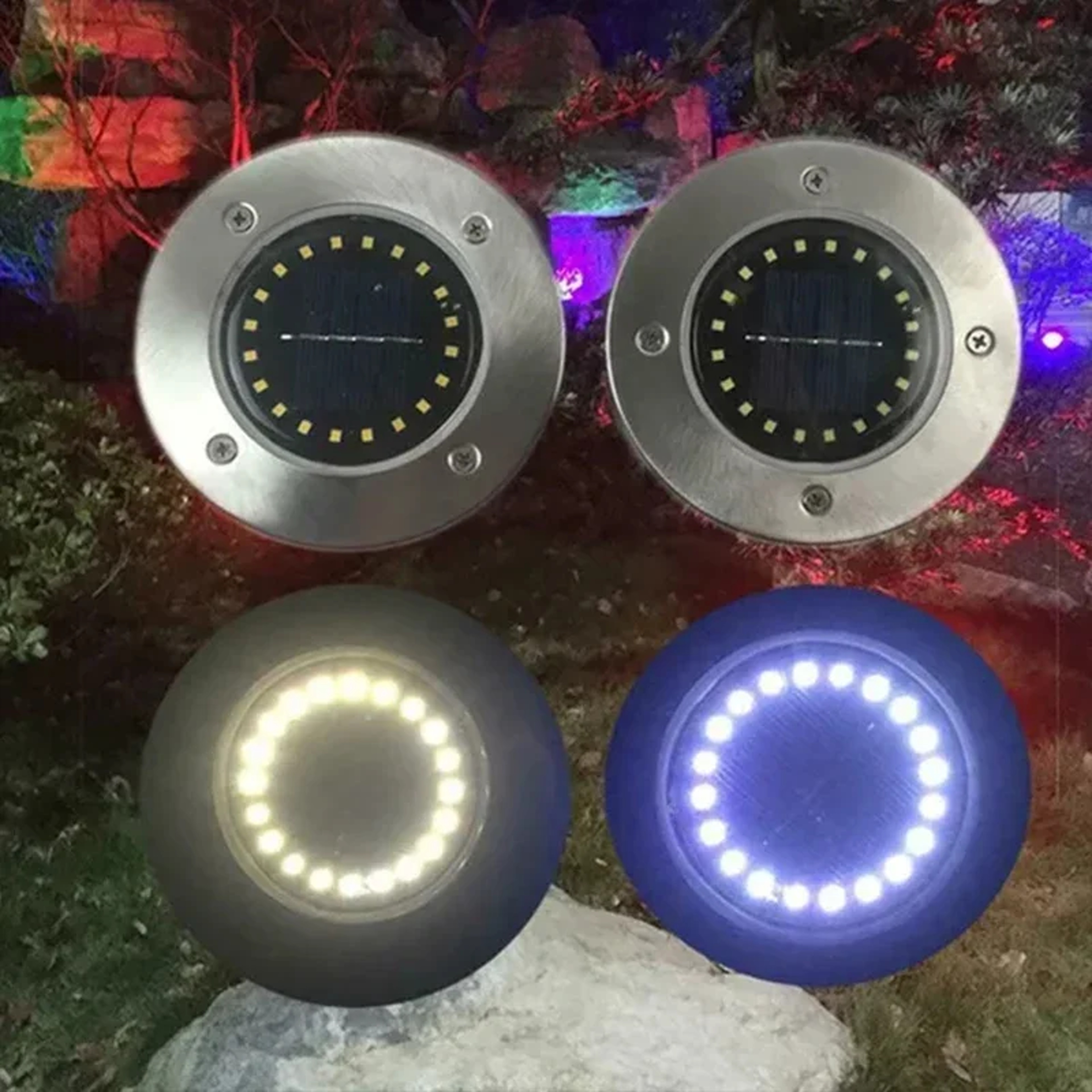 Solar Lights Outdoor Disk Lamp Buried Solar Spotlight For Garden Lawn Home Yard Pathway Decoration  4