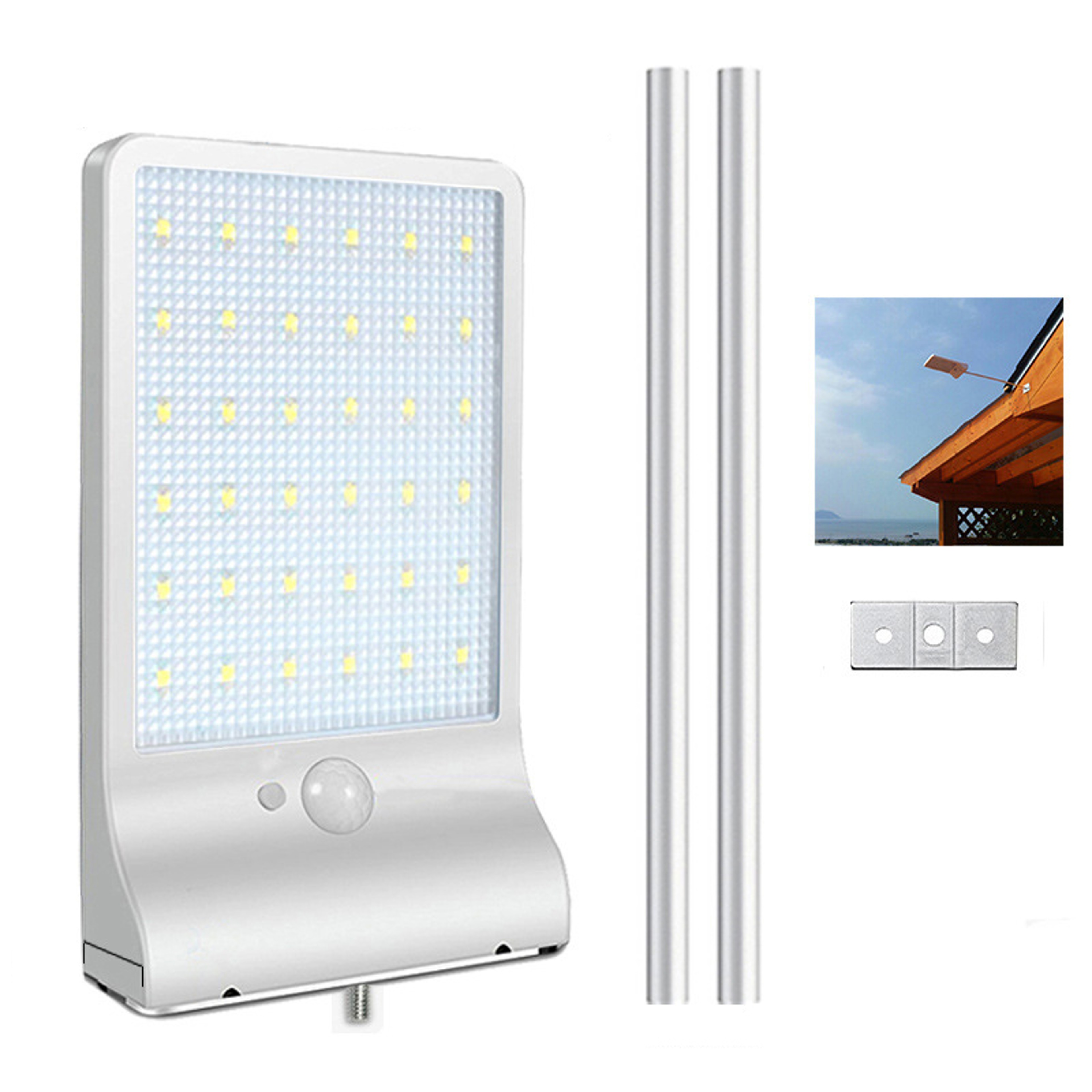 Outdoor LED Solar Light Solar Lamp With PIR Motion Sensor Wall Light Waterproof Sunlight Powered Ga 0