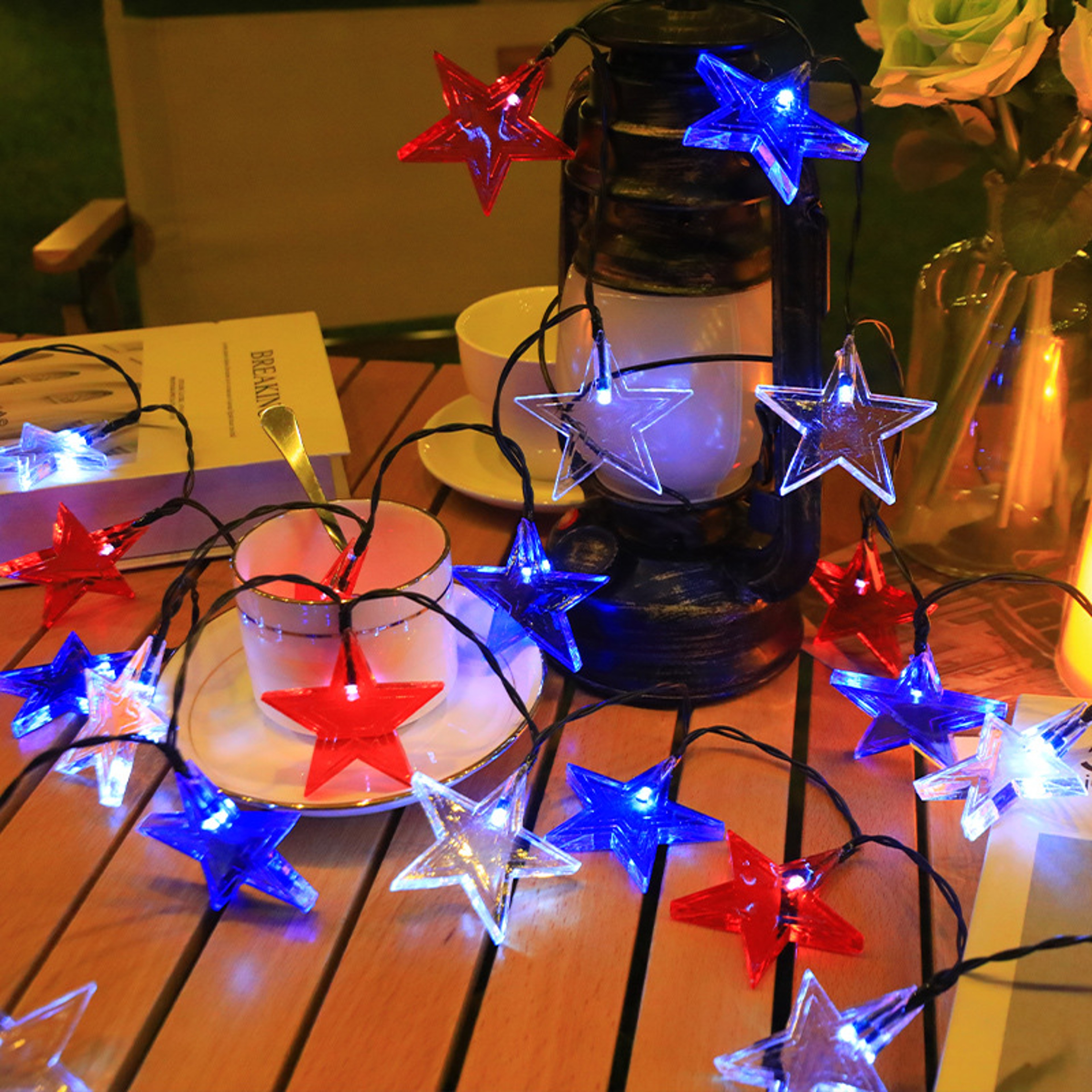 Outdoor Fairy Lights Solar Powered Stars String Light, Waterproof 8 Modes for Patio, Yard, Party, Christmas Decorations – view 5