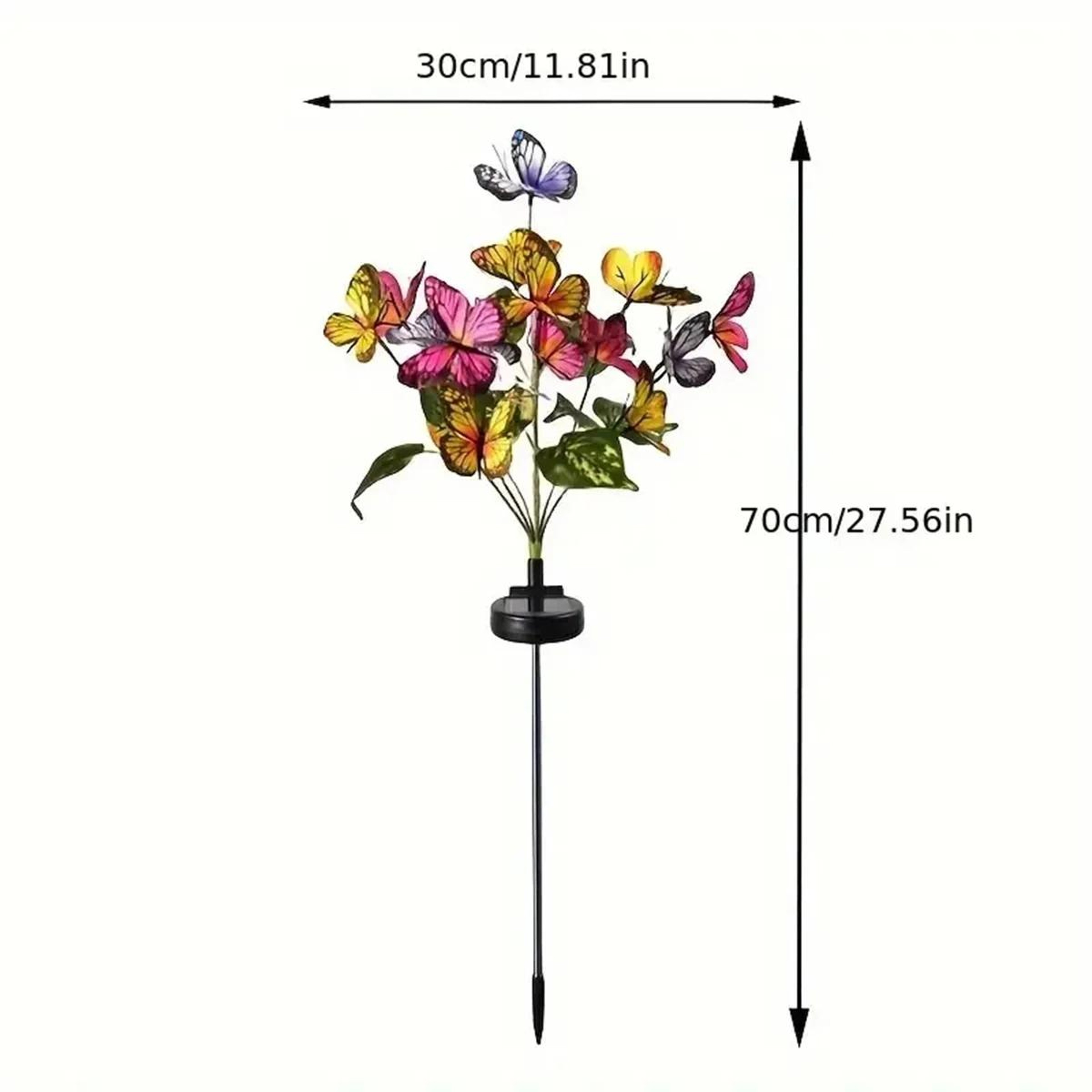 Solar Led Butterfly Flower Light Garden Patio Lawn Pathway Stake Lamp, Outdoor Yard Ground Lights Waterproof Decor – view 2