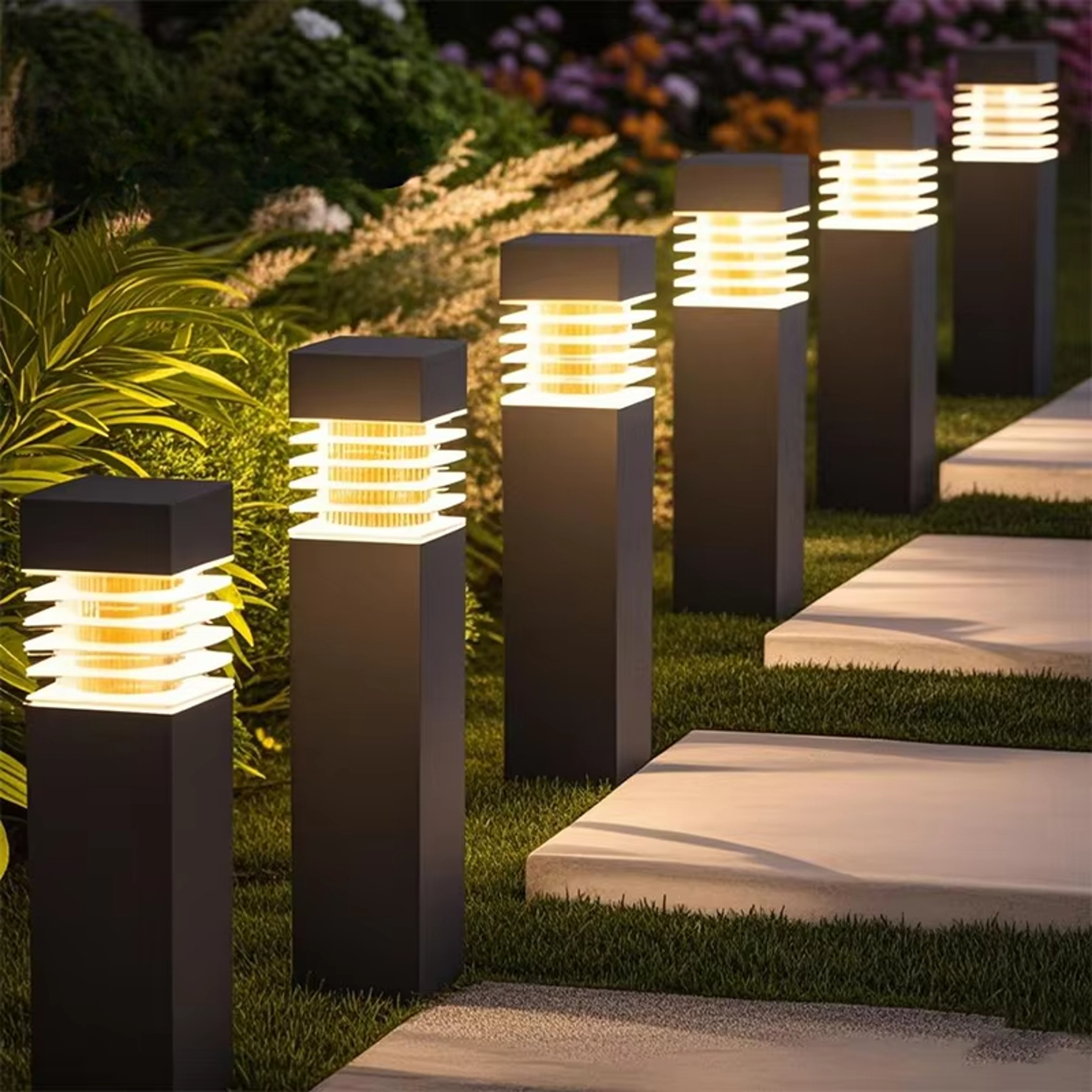 Waterproof Solar Courtyard Garden Landscape Lights, Outdoor Lawn Night Lights, Decorative Ground Plug Lamps for Yard – view 1