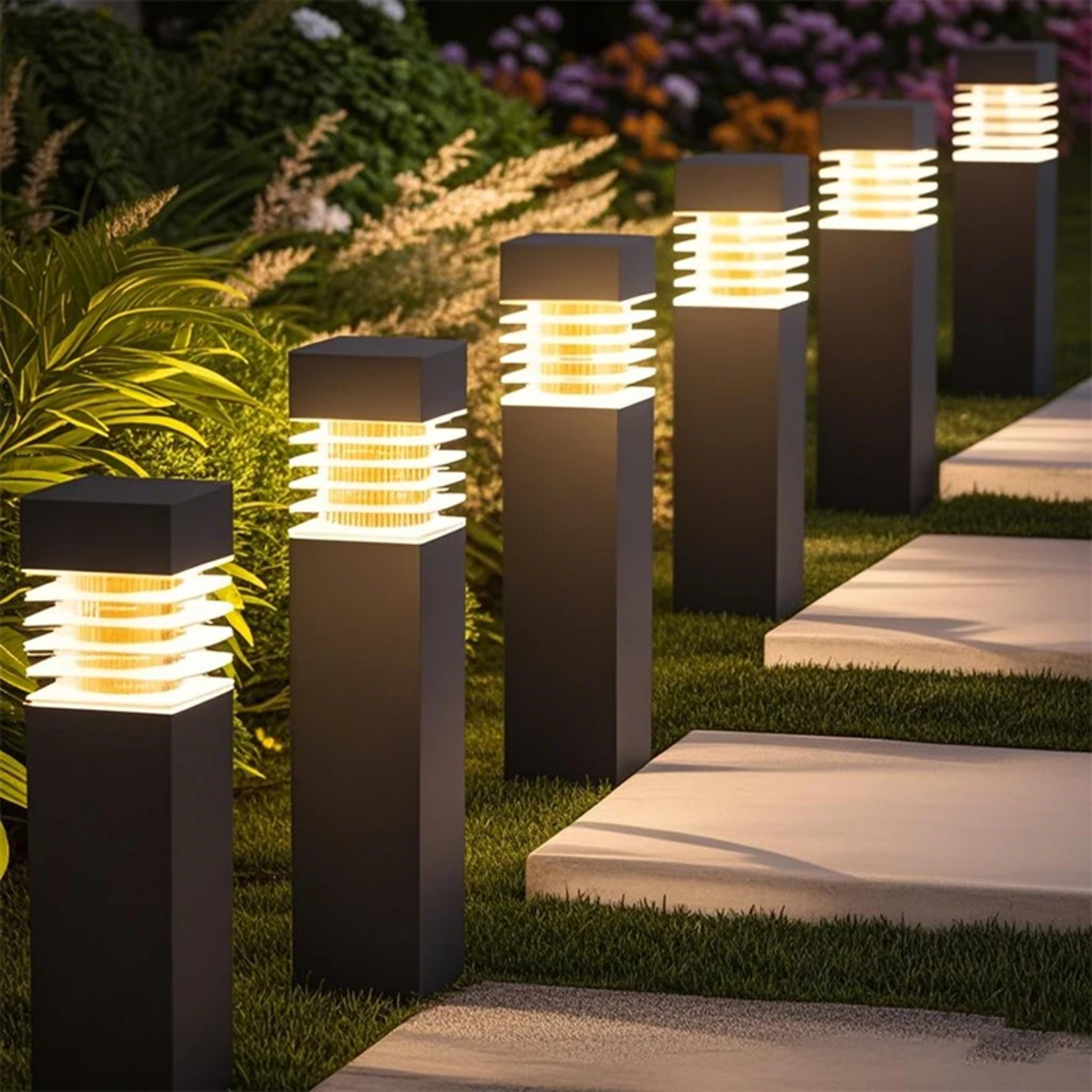 Waterproof Solar Courtyard Garden Landscape Lights, Outdoor Lawn Night Lights, Decorative Ground Plug Lamps for Yard – view 8