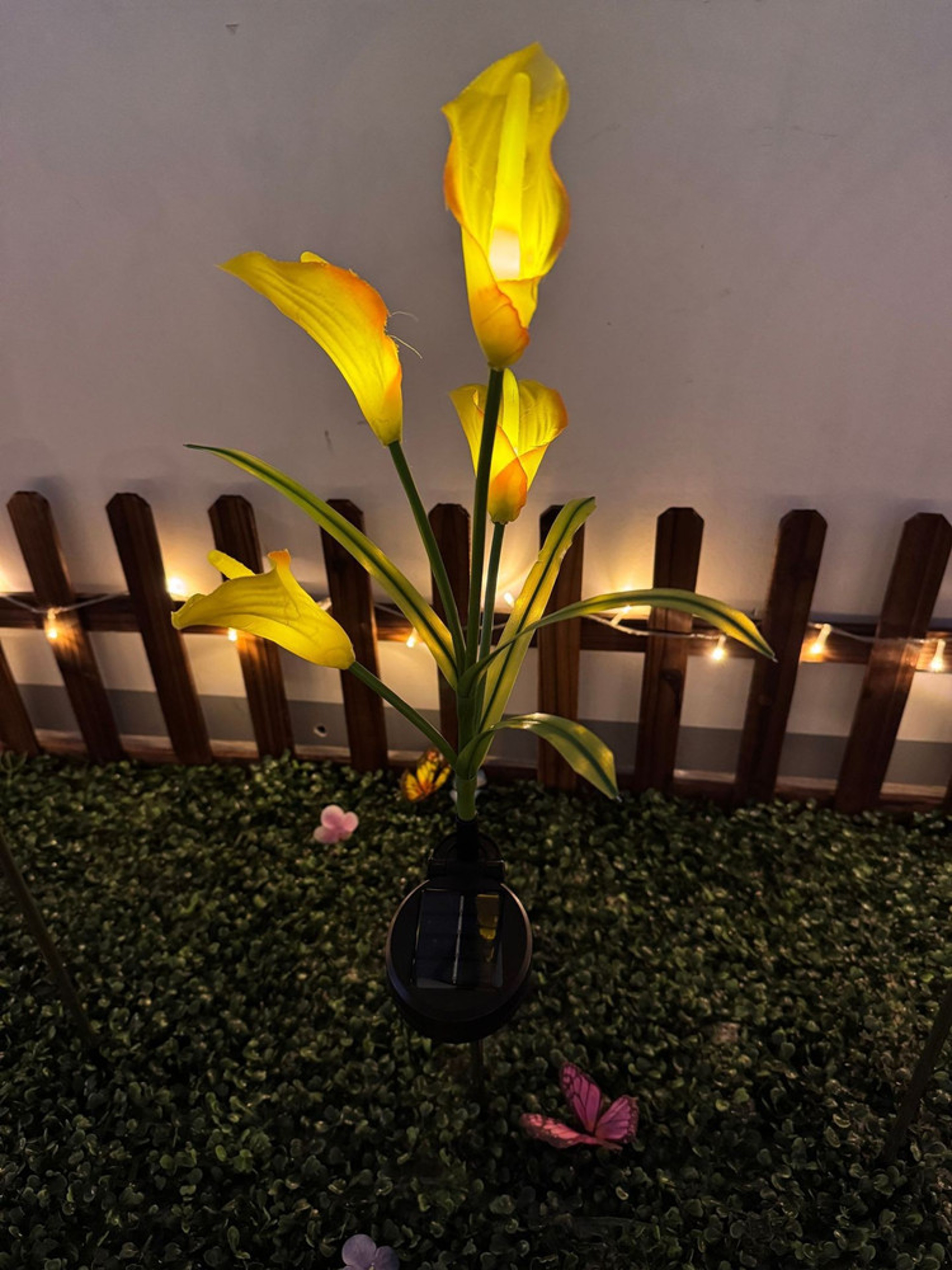 Calla Lily Solar-Powered LED Yard Lights, Floral Garden Light Decor Lamp, Waterproof Outdoor Lawn Lighting – view 7