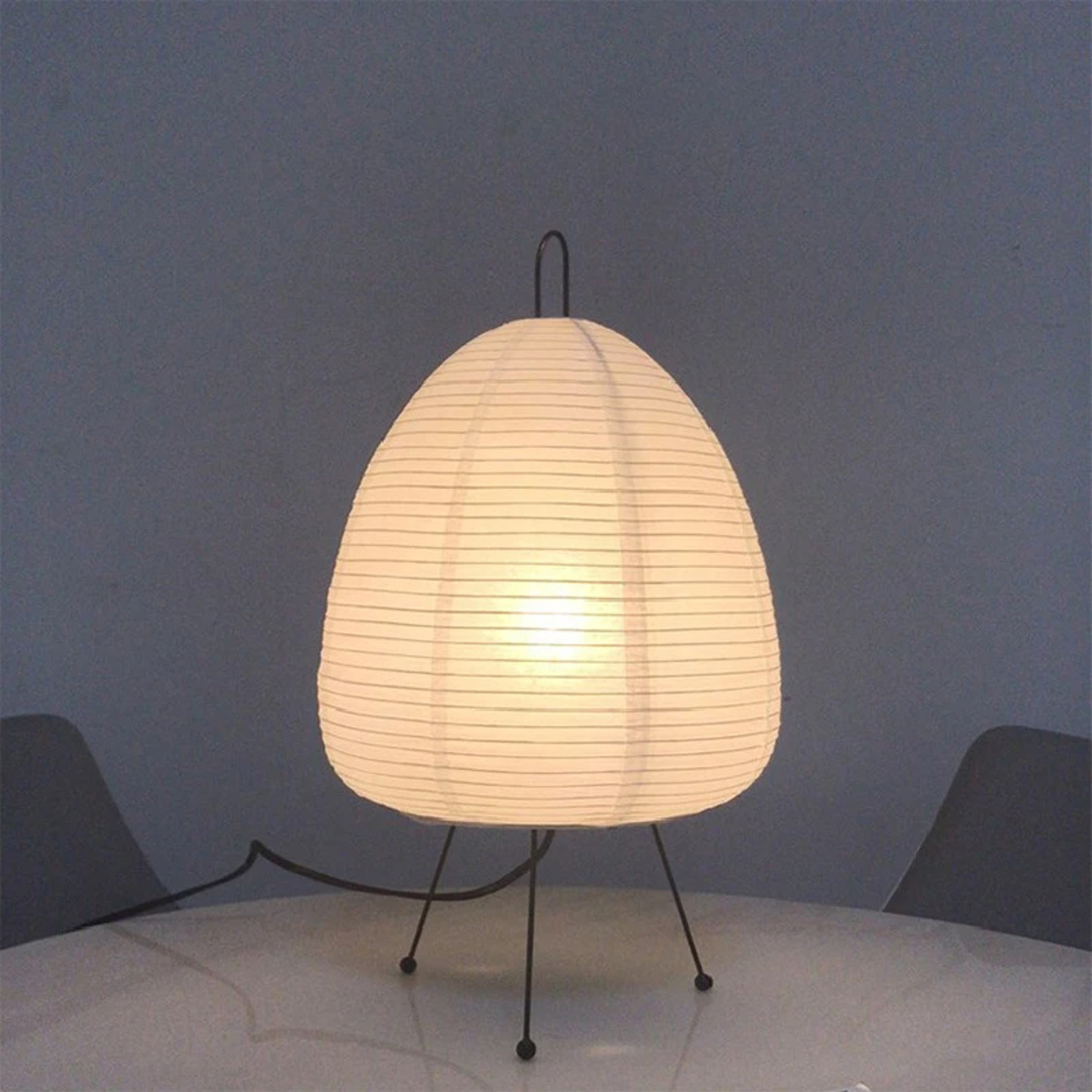 Japanese Style Rice Paper Table Lamp  Akari Noguchi Dimmable Japanese Paper Lantern Lamp WabiSabi H