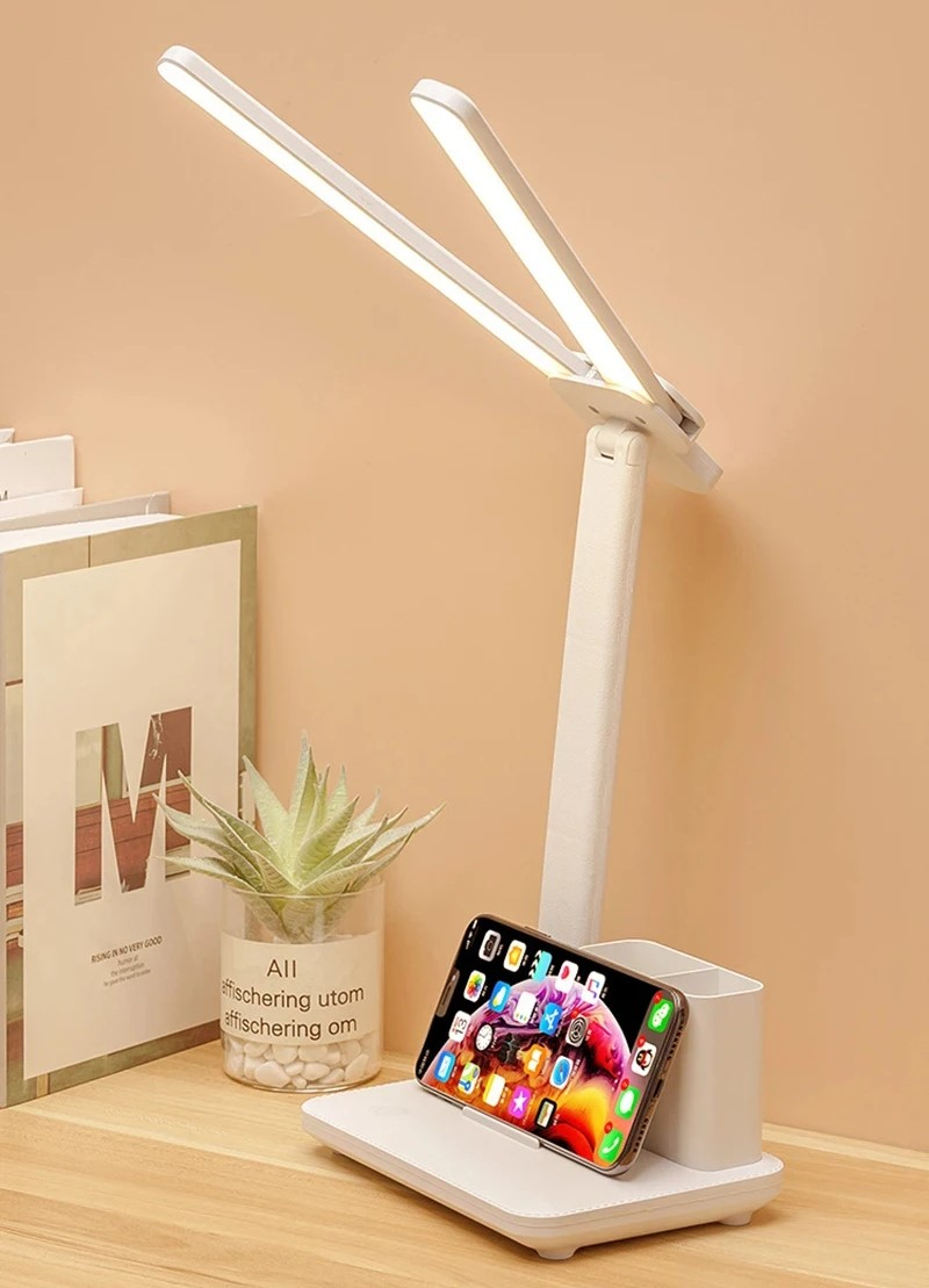 Rotating Foldable Dimmable LED Desk Lamp with USB Charging & Eye Protection – view 8