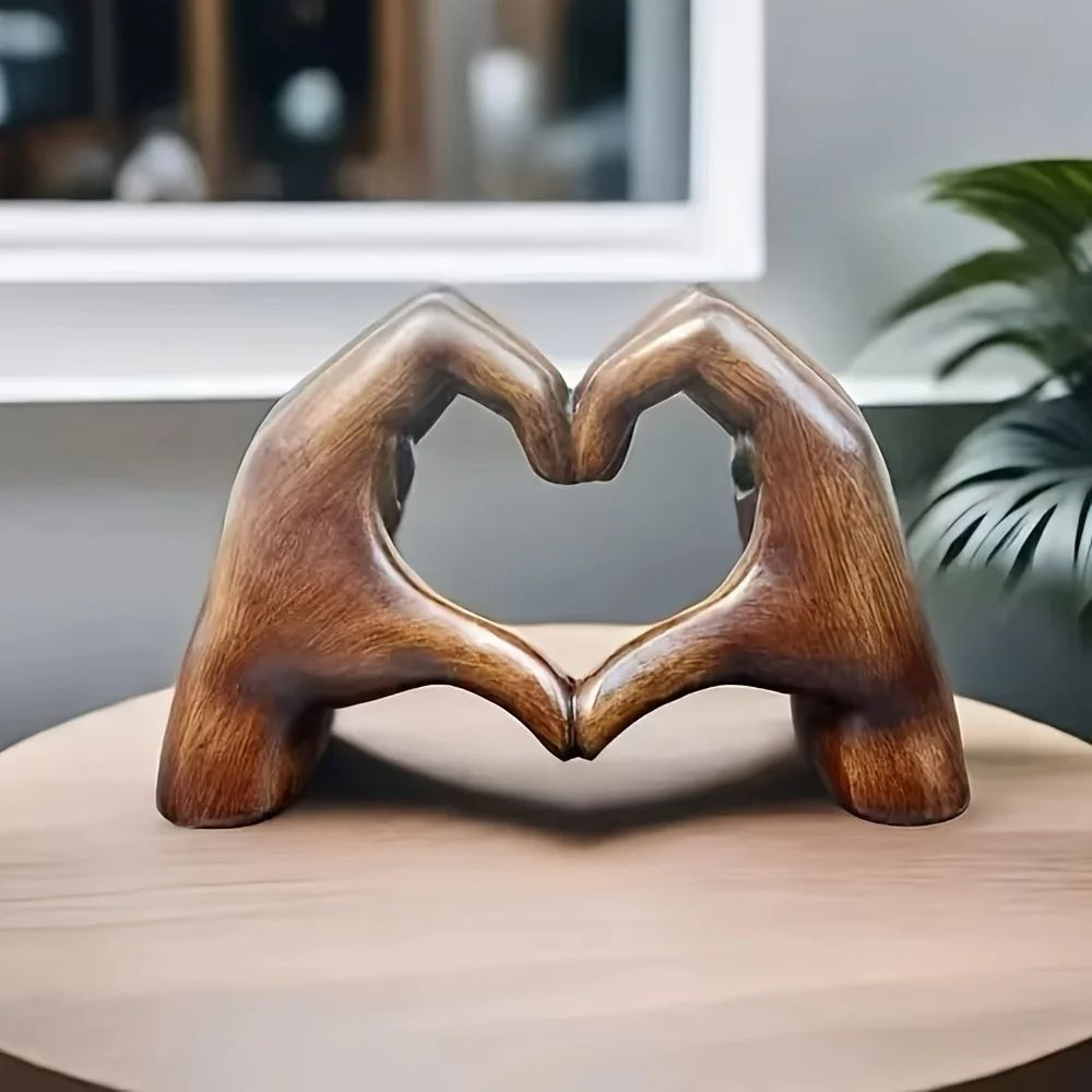 Heart Hands Statue Modern HeartShaped Handmade Art Sculpture For Home  Wedding Decor 0