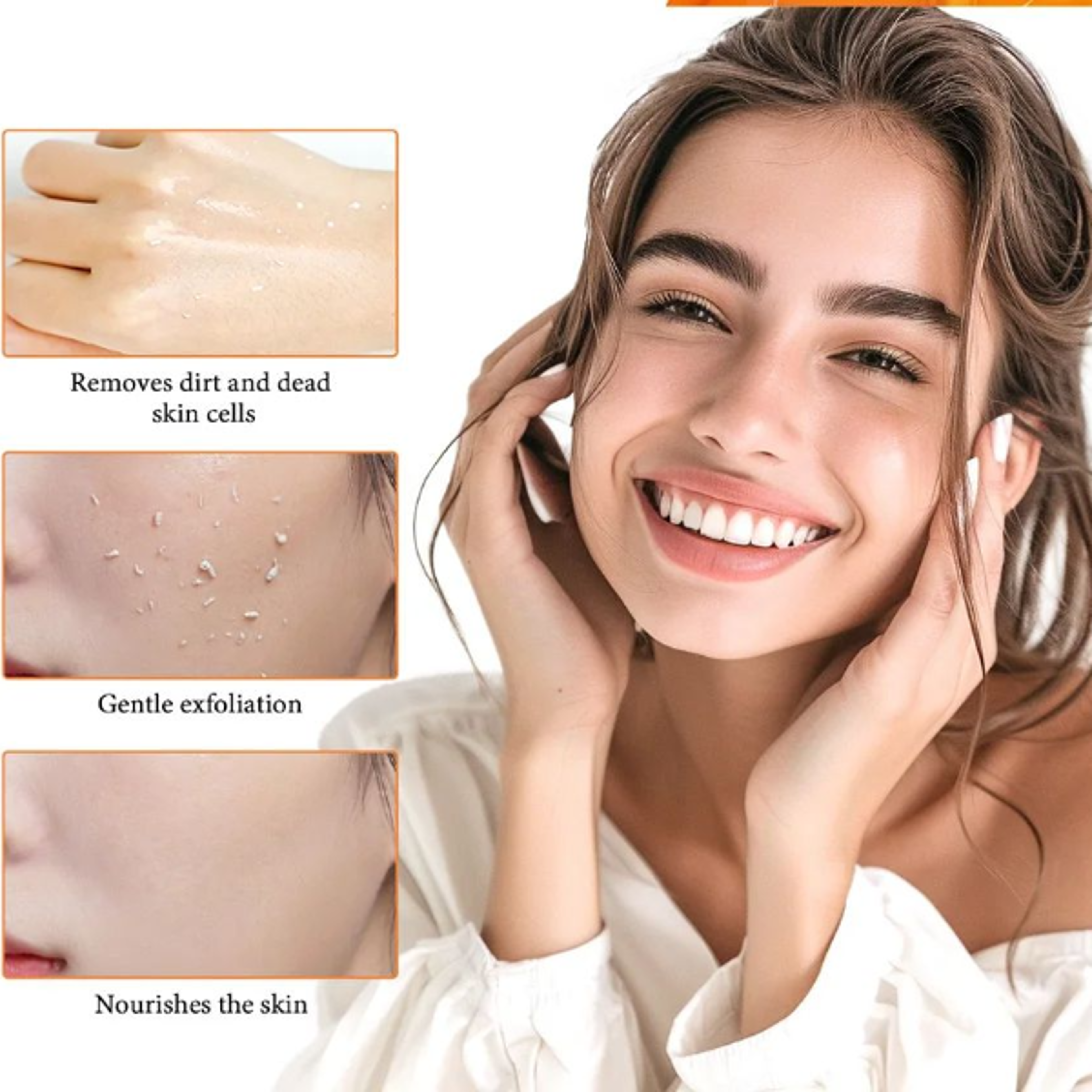 Orange Exfoliating Gel Dead Spot Remover  Brighten Peeling For Whiten Hydrating Skin Care 3