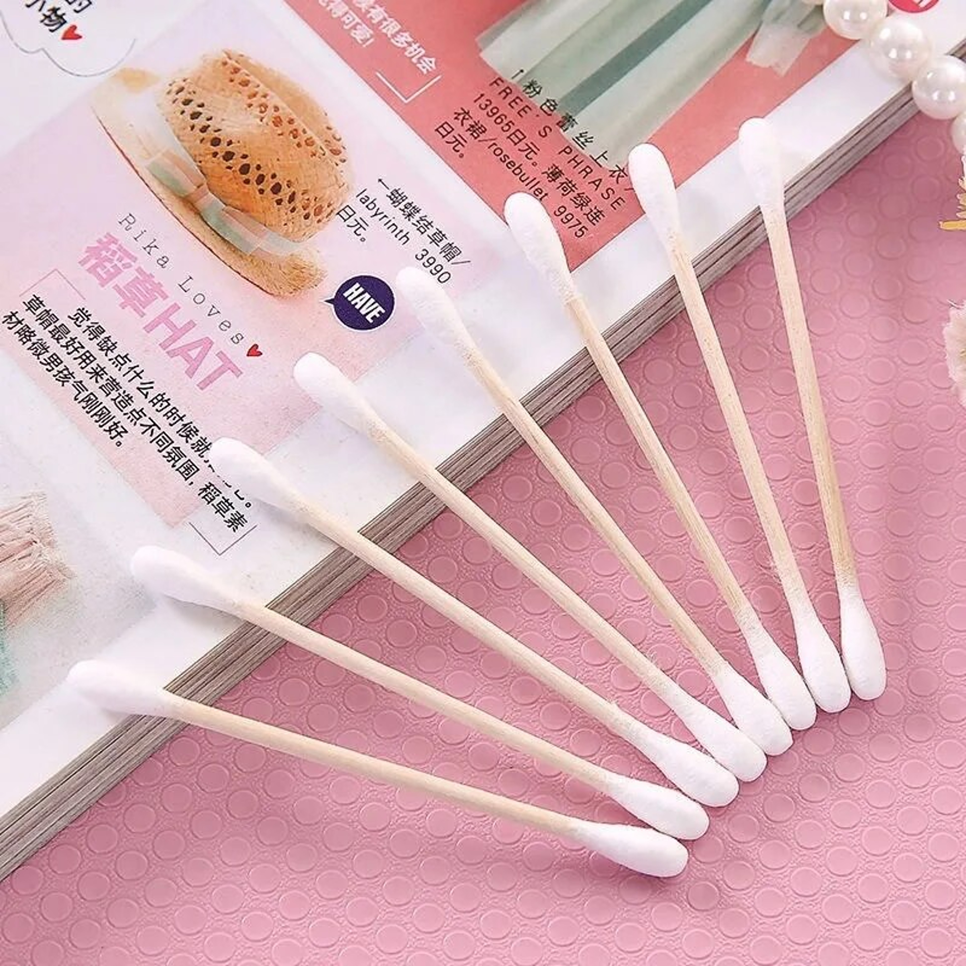 Double Head Wood Cotton Swabs for Nose, Ears, and Makeup, Eco-Friendly Cleaning Tools for Women, Lipstick, and Daily Use – view 4