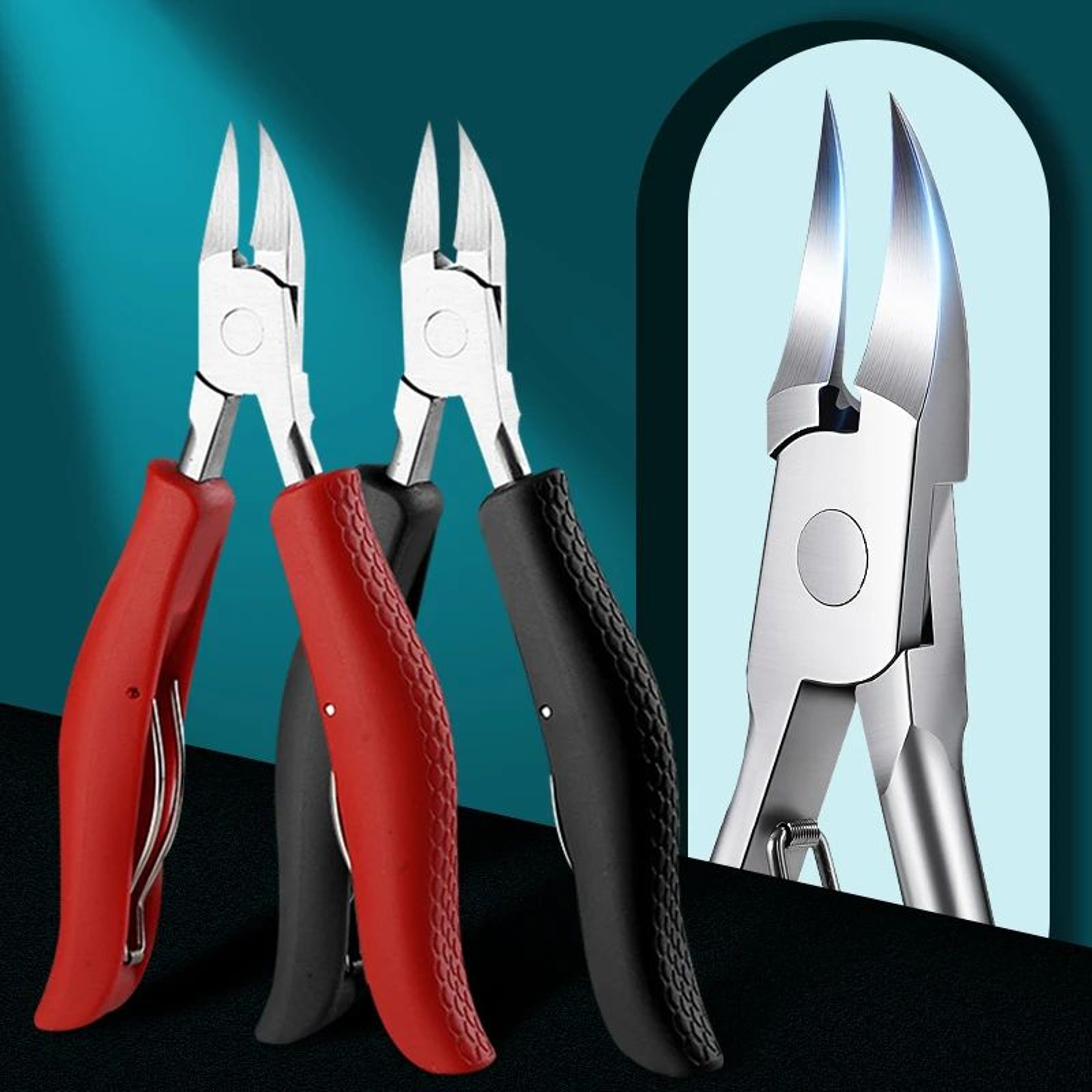 Professional Stainless Steel Toenail Clipper Ingrown And Thick Nail Nipper Cutter Manicure Pedicure 0