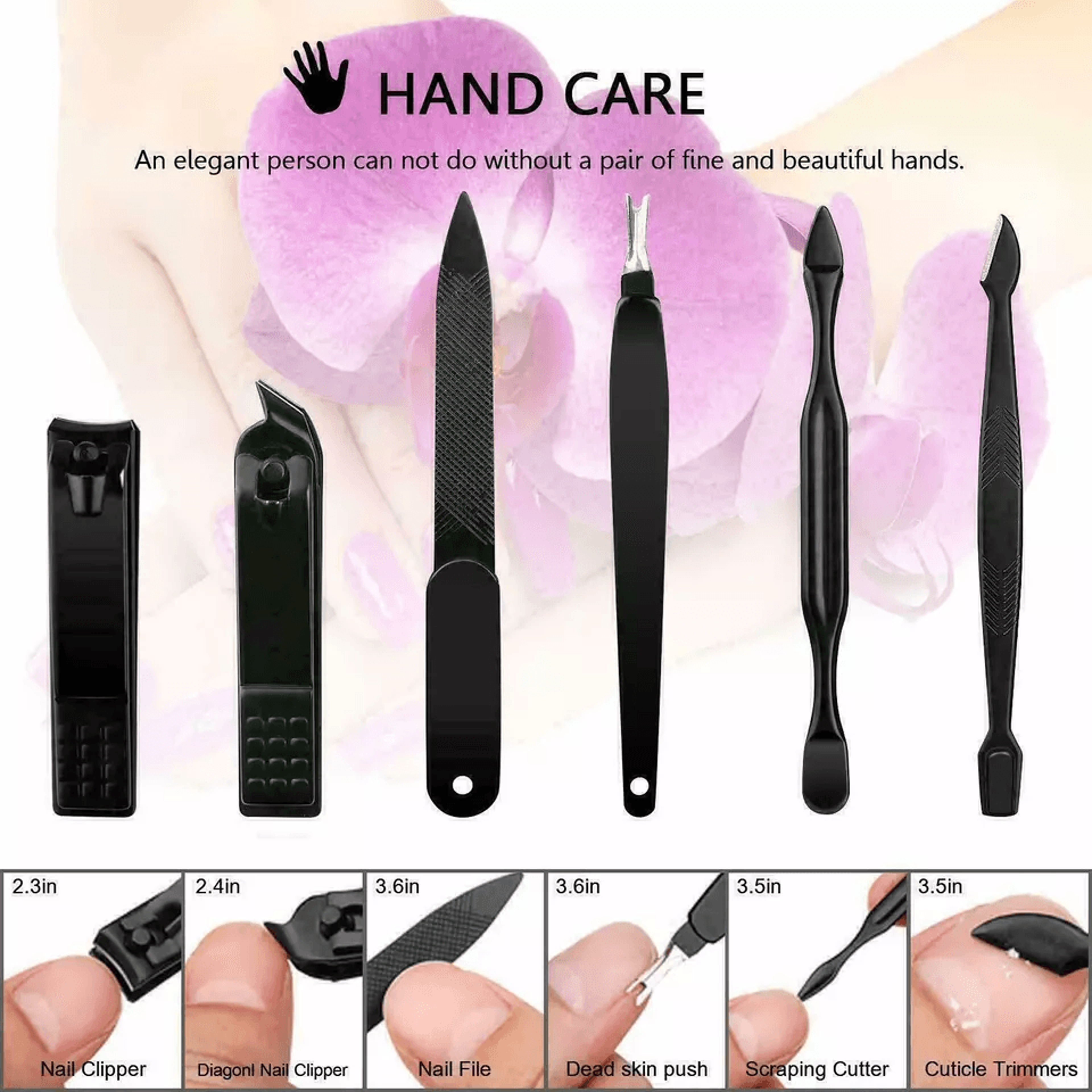 15Piece Manicure And Pedicure Set For Men And Women Premium Stainless Steel Nail Clippers Scissors  5