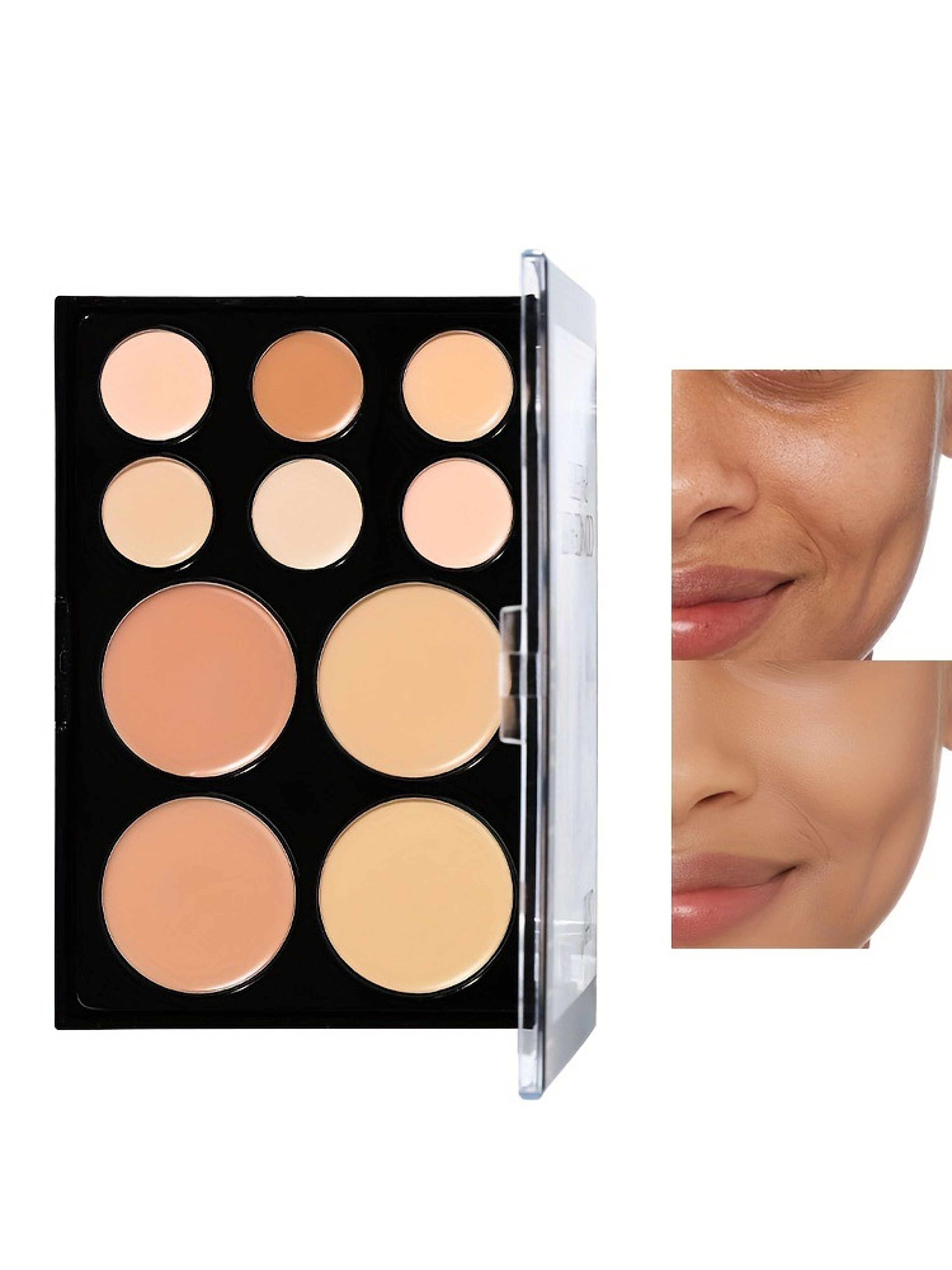 10 Colors Concealer Palette, Eye Repairing Base Palette, Matte Dark Circles Tattoo, Contour Covering Concealer Cream – view 7