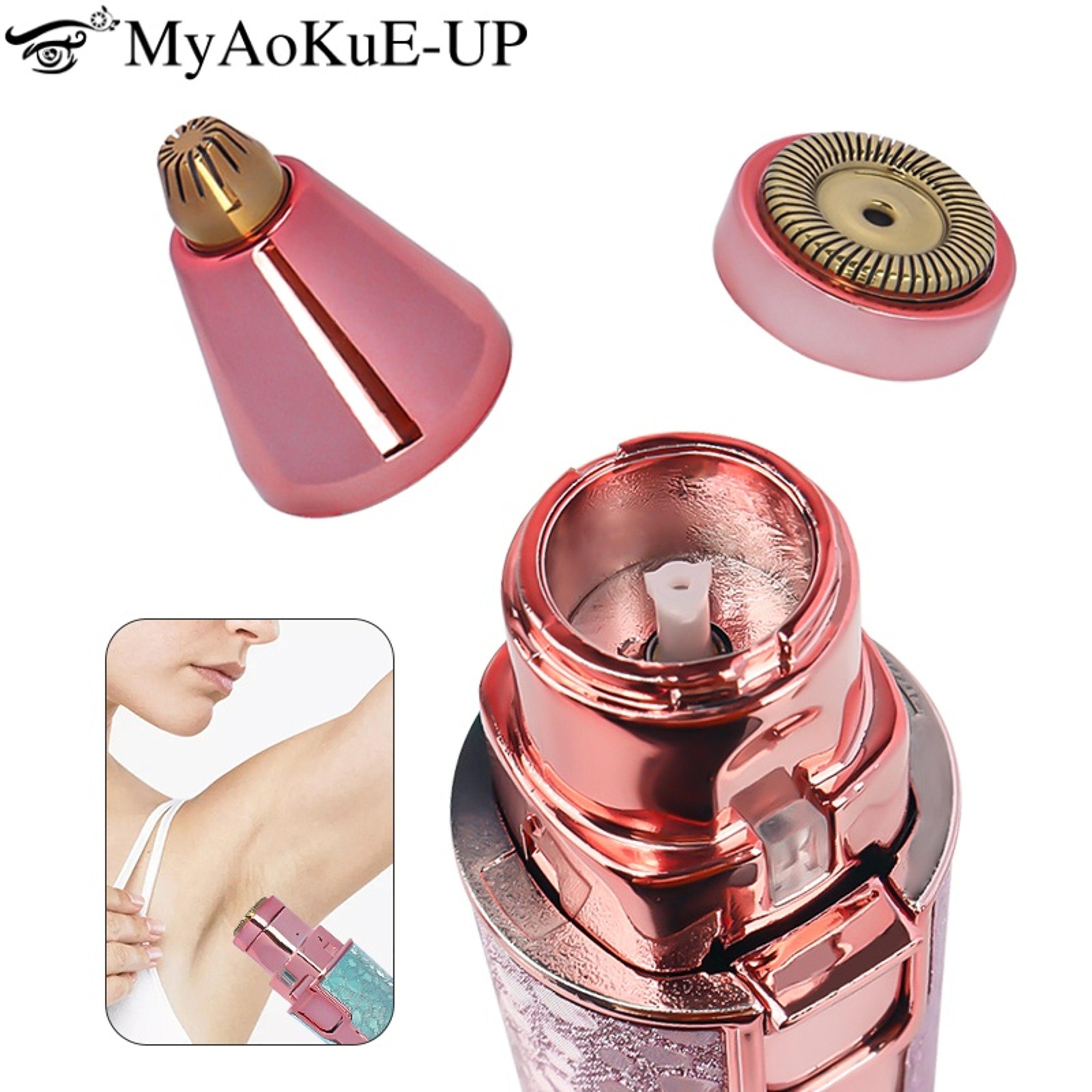 Painless Rechargeable Facial Hair Removal & Eyebrow Shaver, Face, Lips, Body Razor with Built-in LED Light USBs – view 4