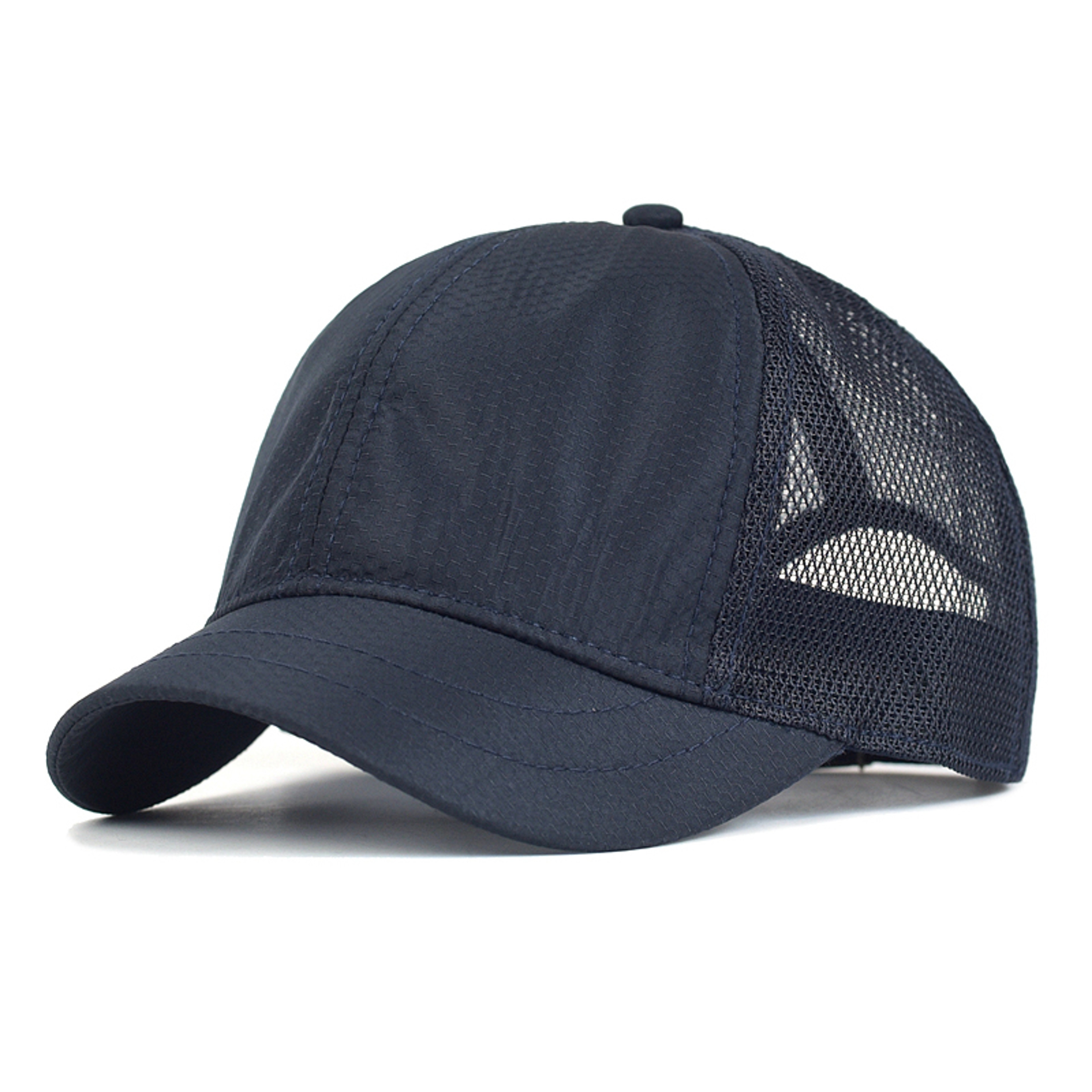 Adjustable Solid Trucker Style Low Profile Caps Summer Mesh Short Brim Baseball Cap Men Women Breat 3