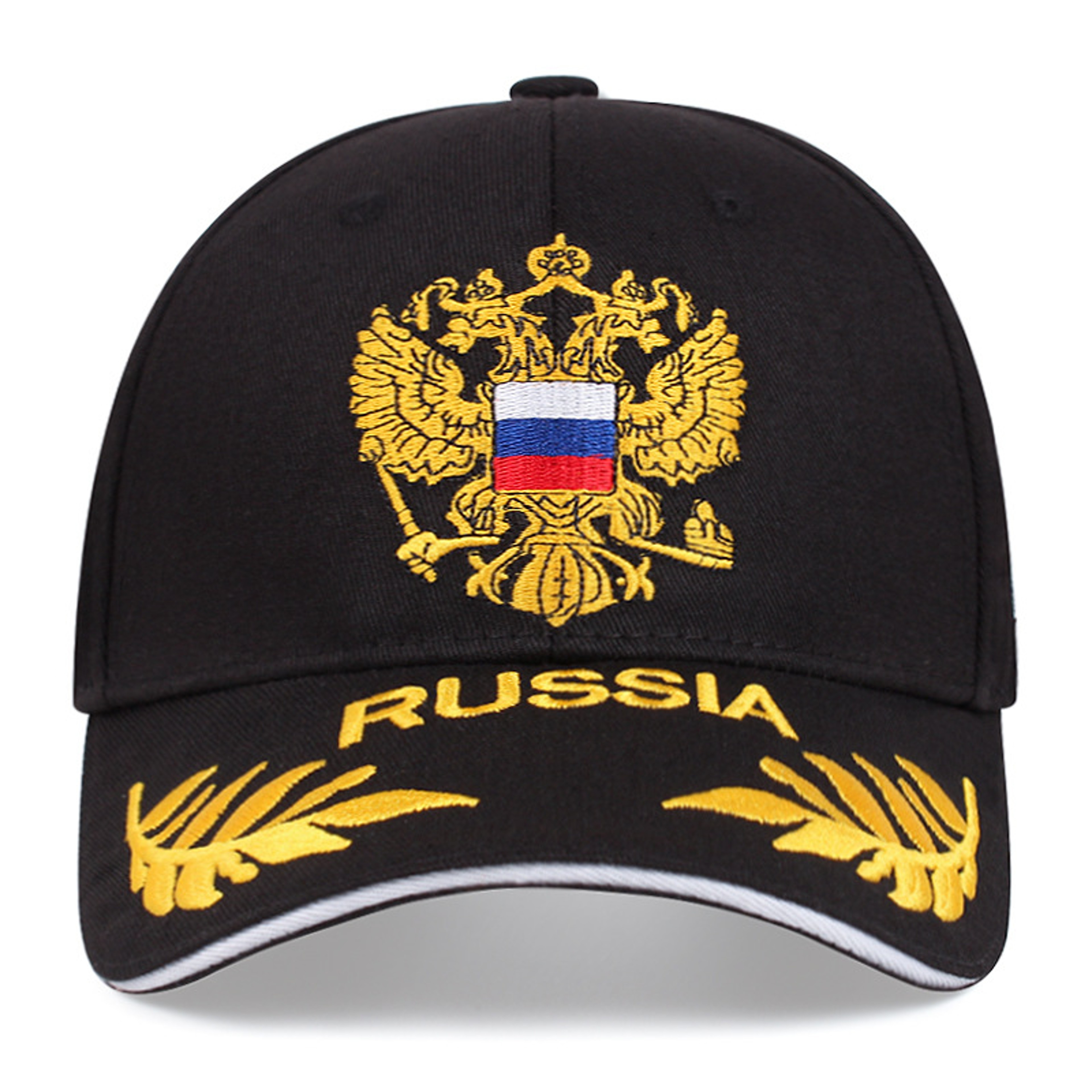 Russian National Emblem Embroidery Baseball Cap Cotton, Adjustable Snapback Outdoor Visor Hat for Men Women Unisex – view 1