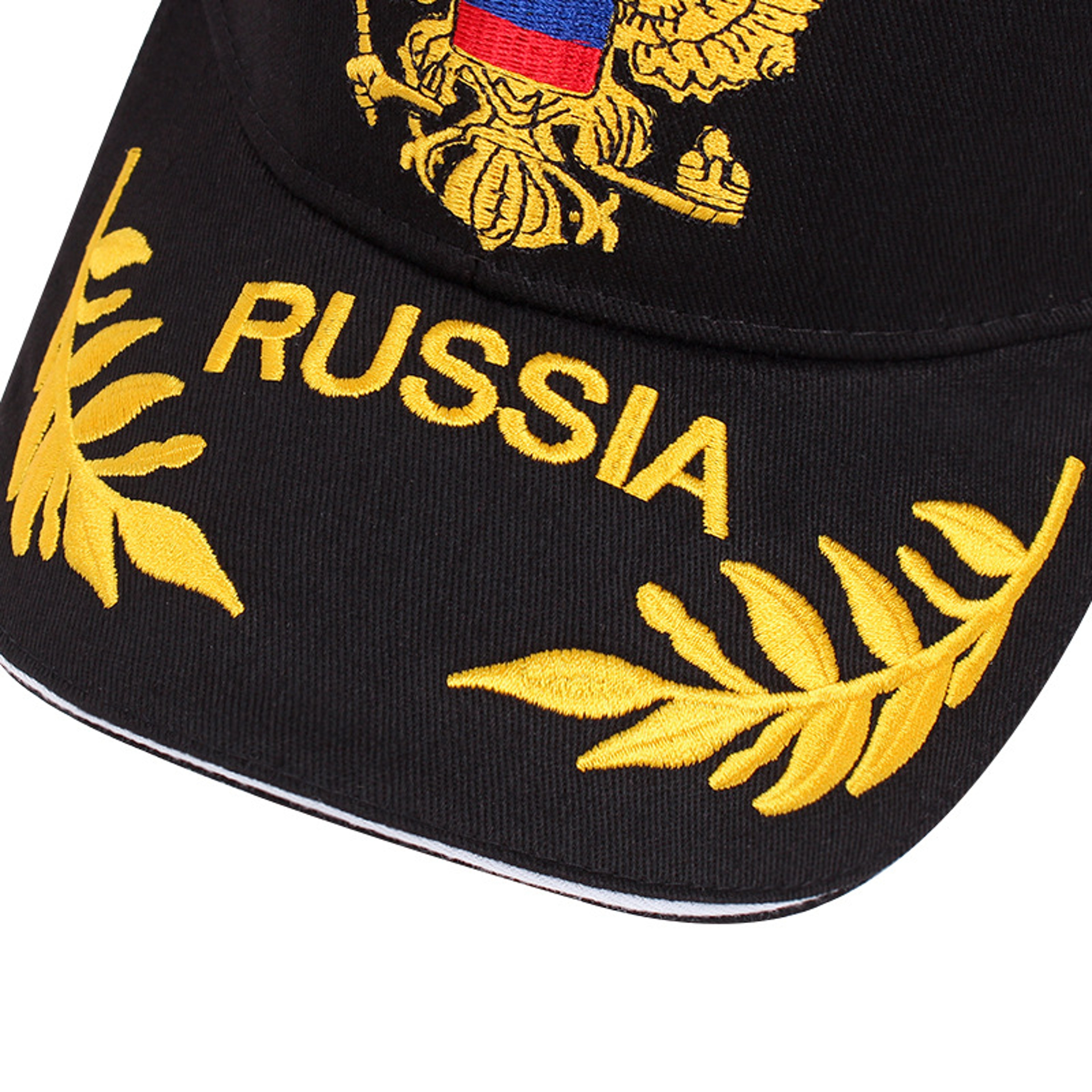 Russian National Emblem Embroidery Baseball Cap Cotton, Adjustable Snapback Outdoor Visor Hat for Men Women Unisex – view 6